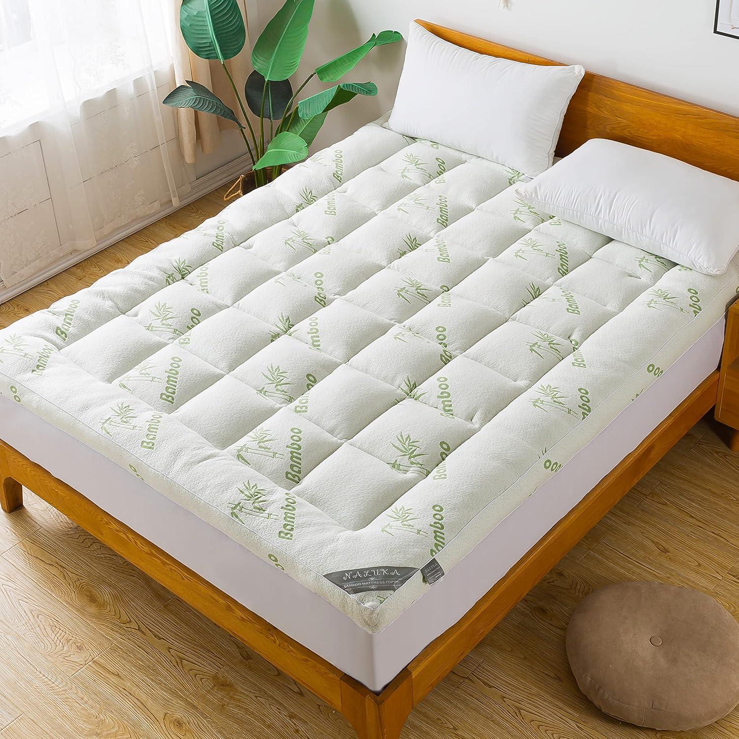 Queen Size Bamboo Viscose Cooling Mattress Topper