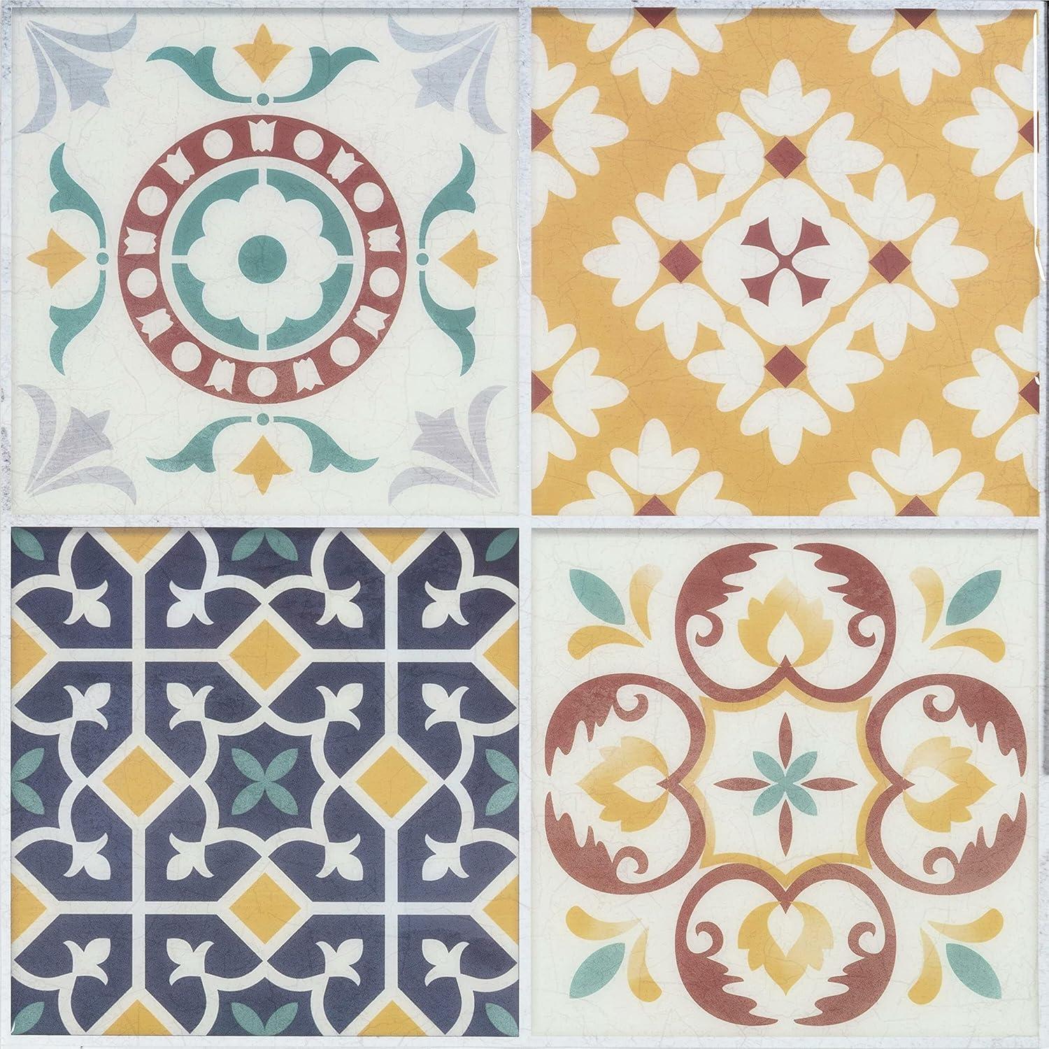 10.5'' W x 10.5'' L PVC Peel and Stick Field Tile