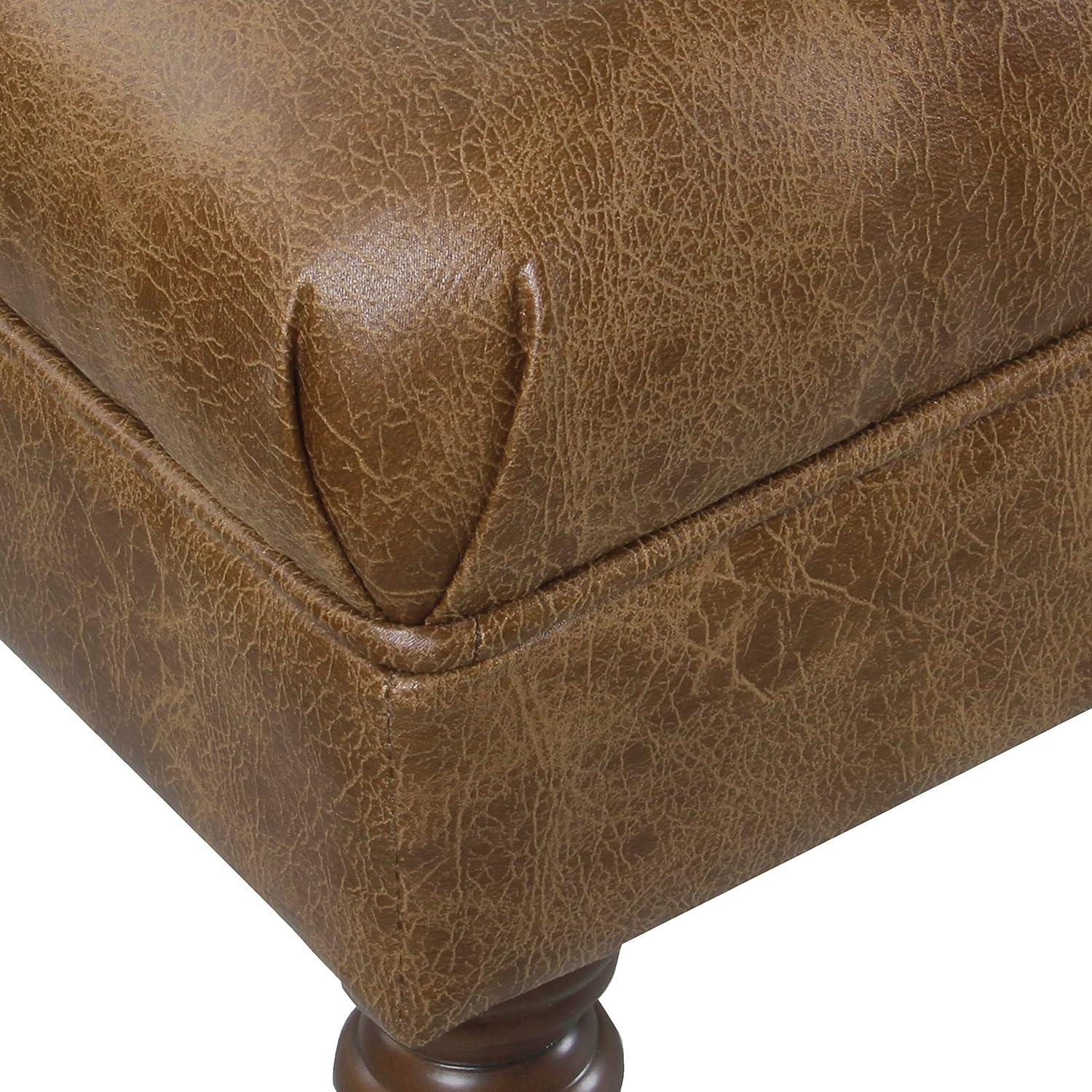 Auston Faux Leather Upholstered Bench