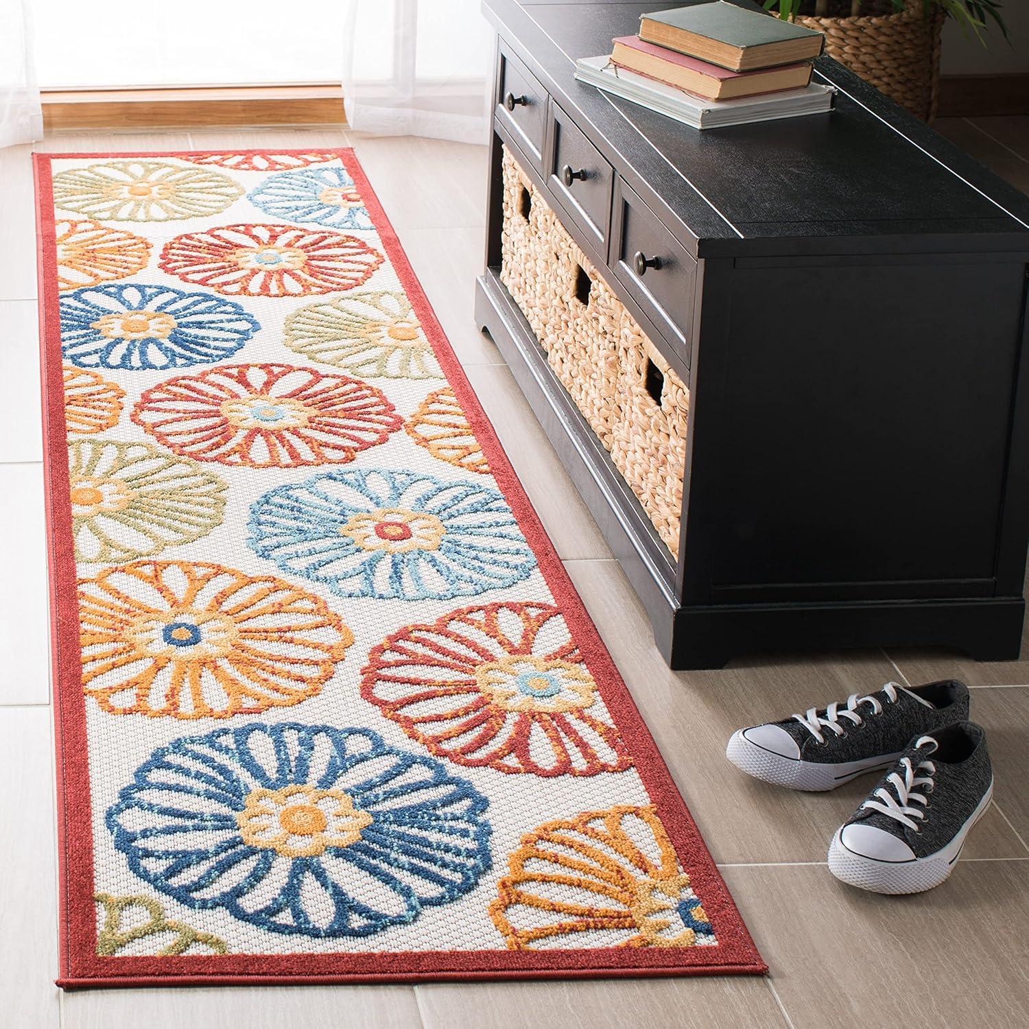 Cabana CBN801 Power Loomed Indoor/Outdoor Area Rug - Grey/Blue - 8'9"x11'9" - Safavieh