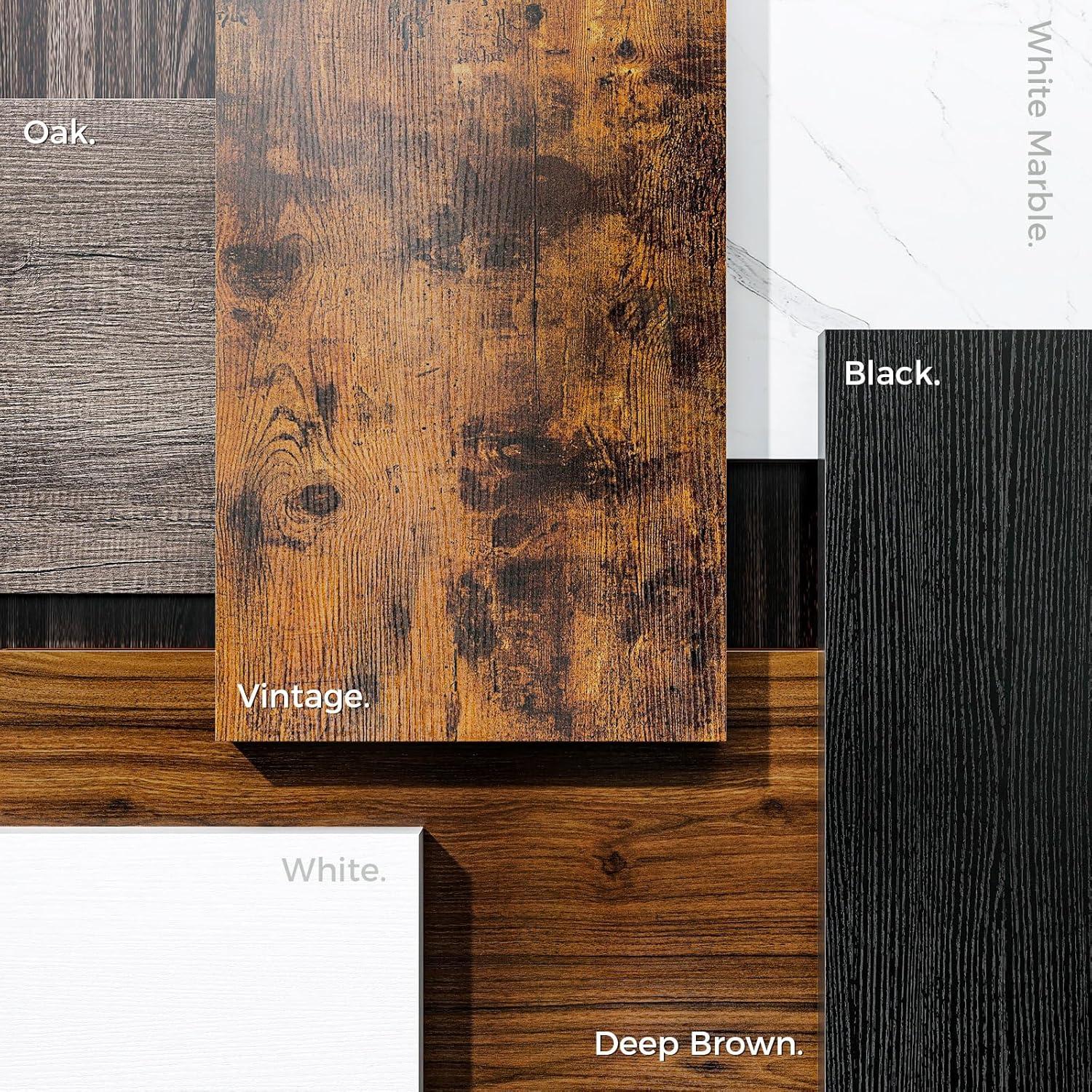 Coleshome 55 Inch Computer Desk, Modern Simple Style Desk for Home Office, Study Student Writing Desk, Black