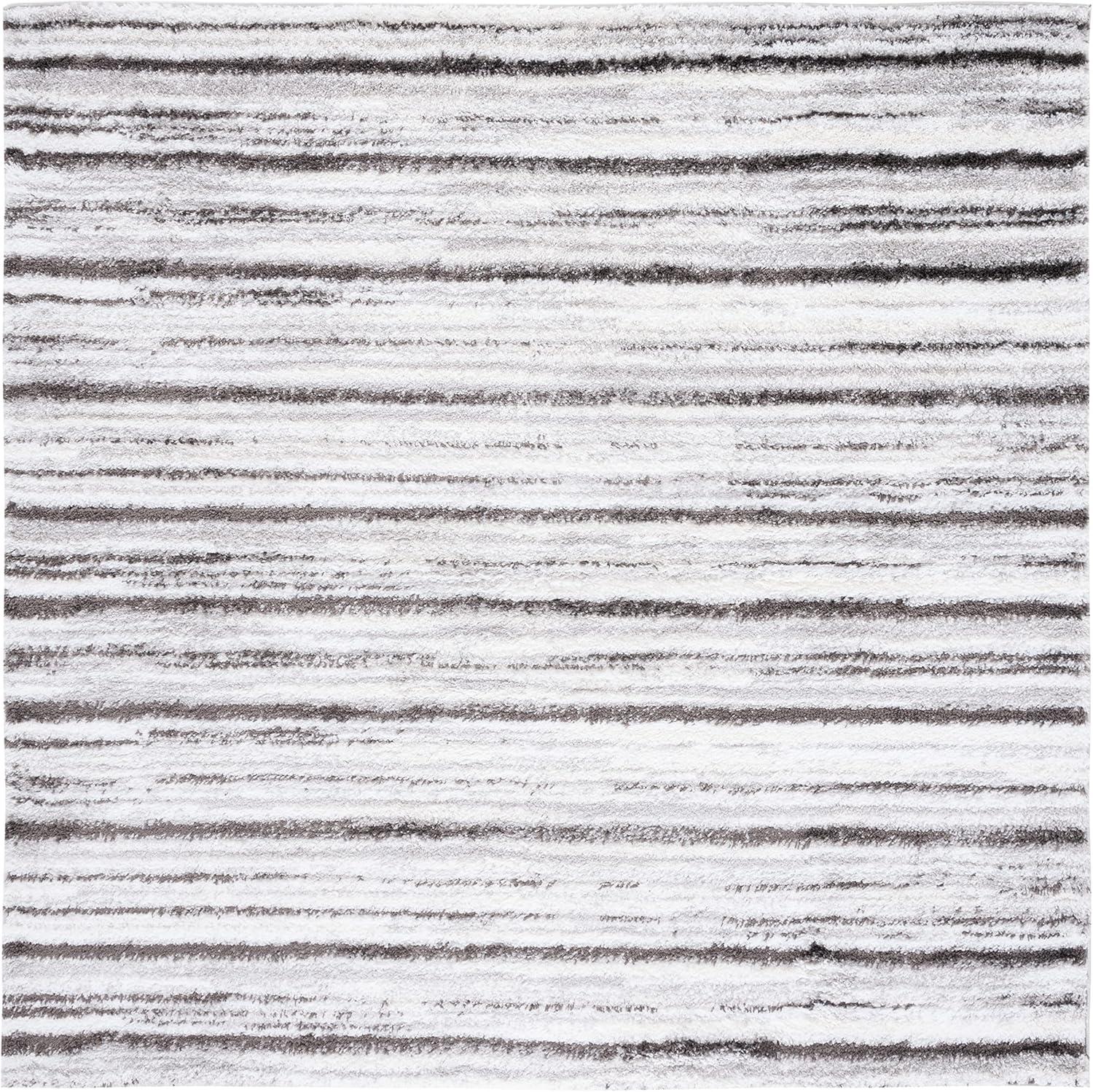 Berber Shag BER565 Power Loomed Area Rug - Gray/Dark Gray - 7'x7' - Safavieh.