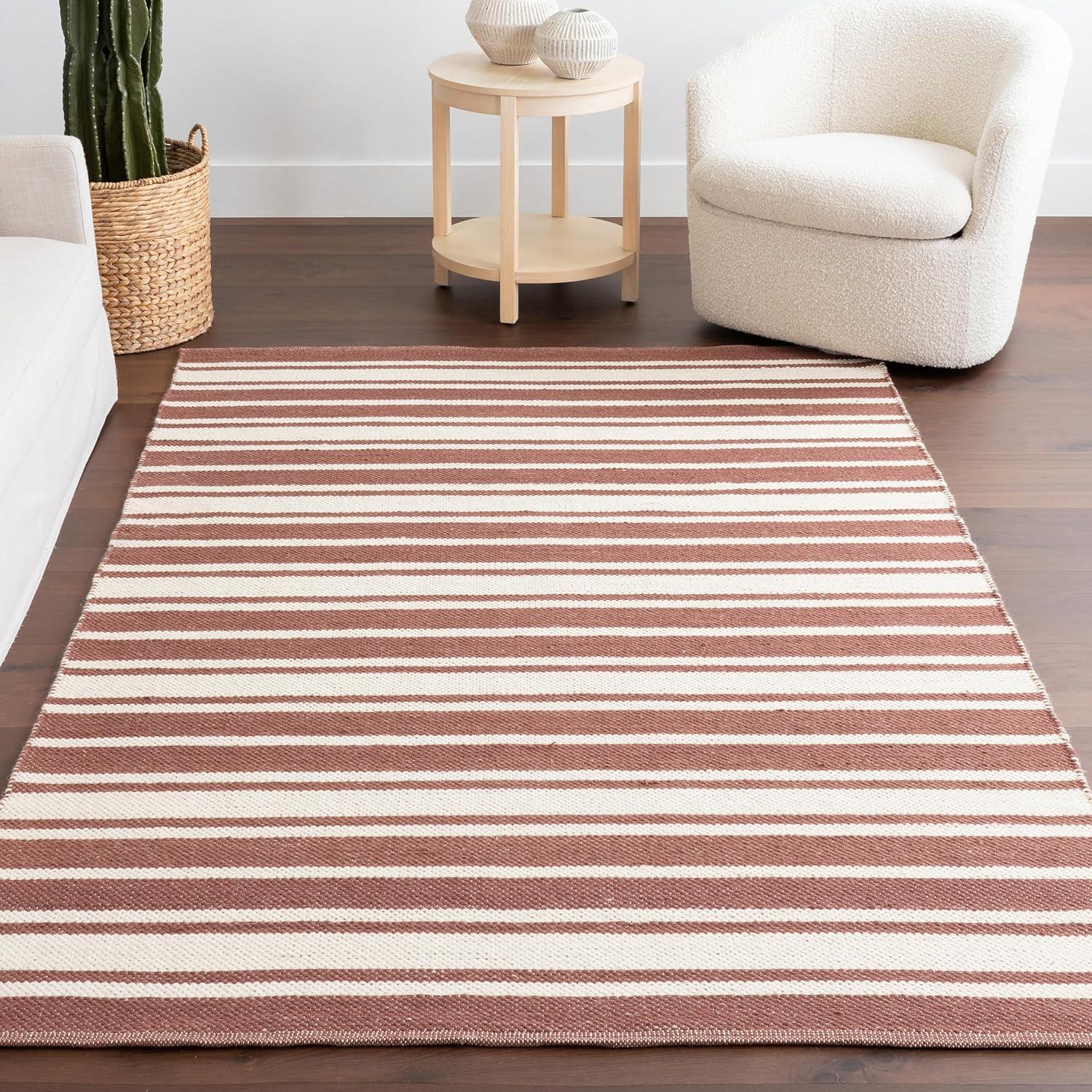 Frenshe Interiors x Rugs USA Frenshe Interiors x Rugs USA Bowery Striped Wool Area Rug