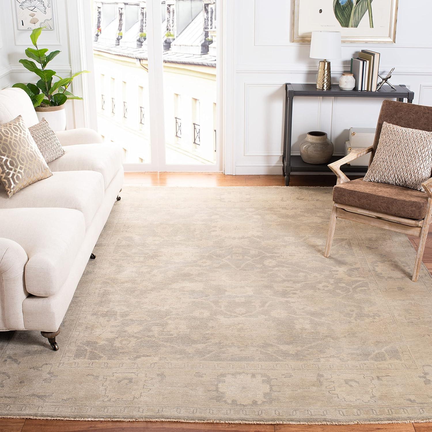 Oushak Hand Knotted Wool Oriental Rug