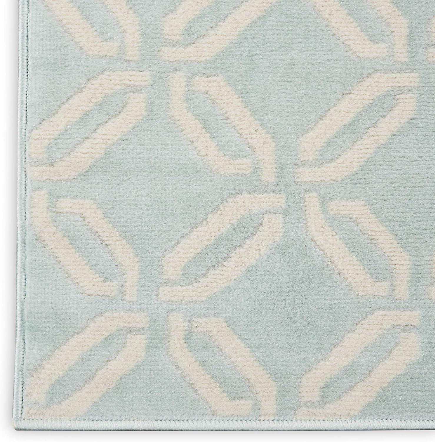 Nourison Jubilant 2 x 4 (ft) Loomed Polypropylene Green Rectangular Indoor Abstract Area rug