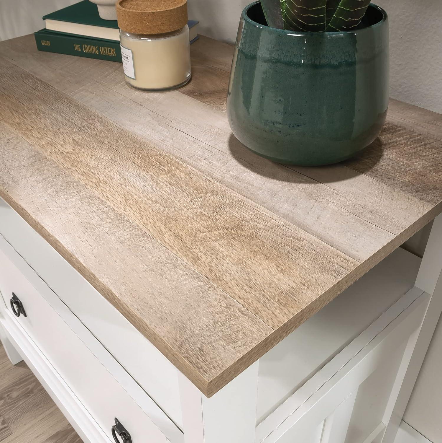 August Hill Open Shelf Lateral File Soft White - Sauder