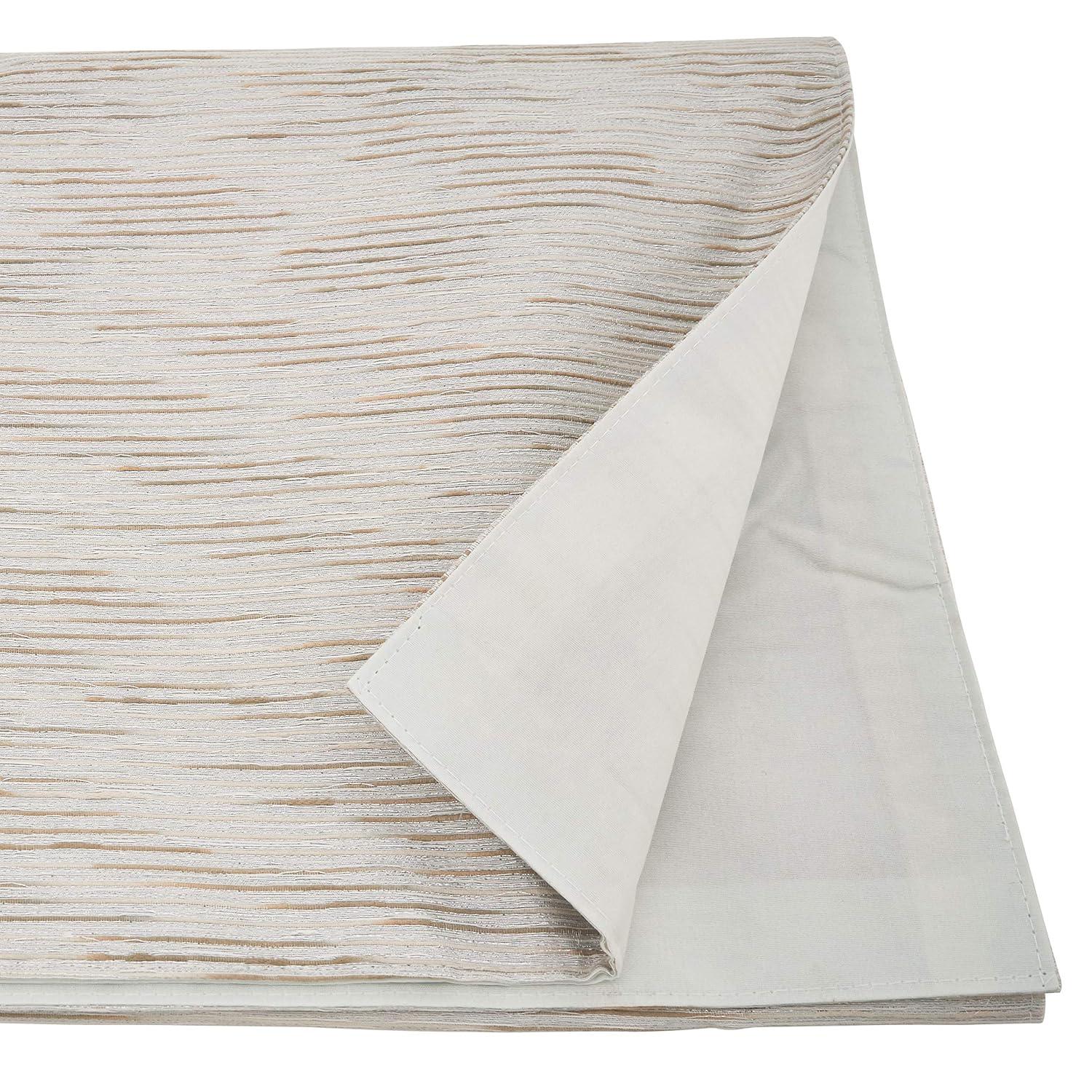 Saro Lifestyle Metallic Woven Runner, Silver, 14" x 90"