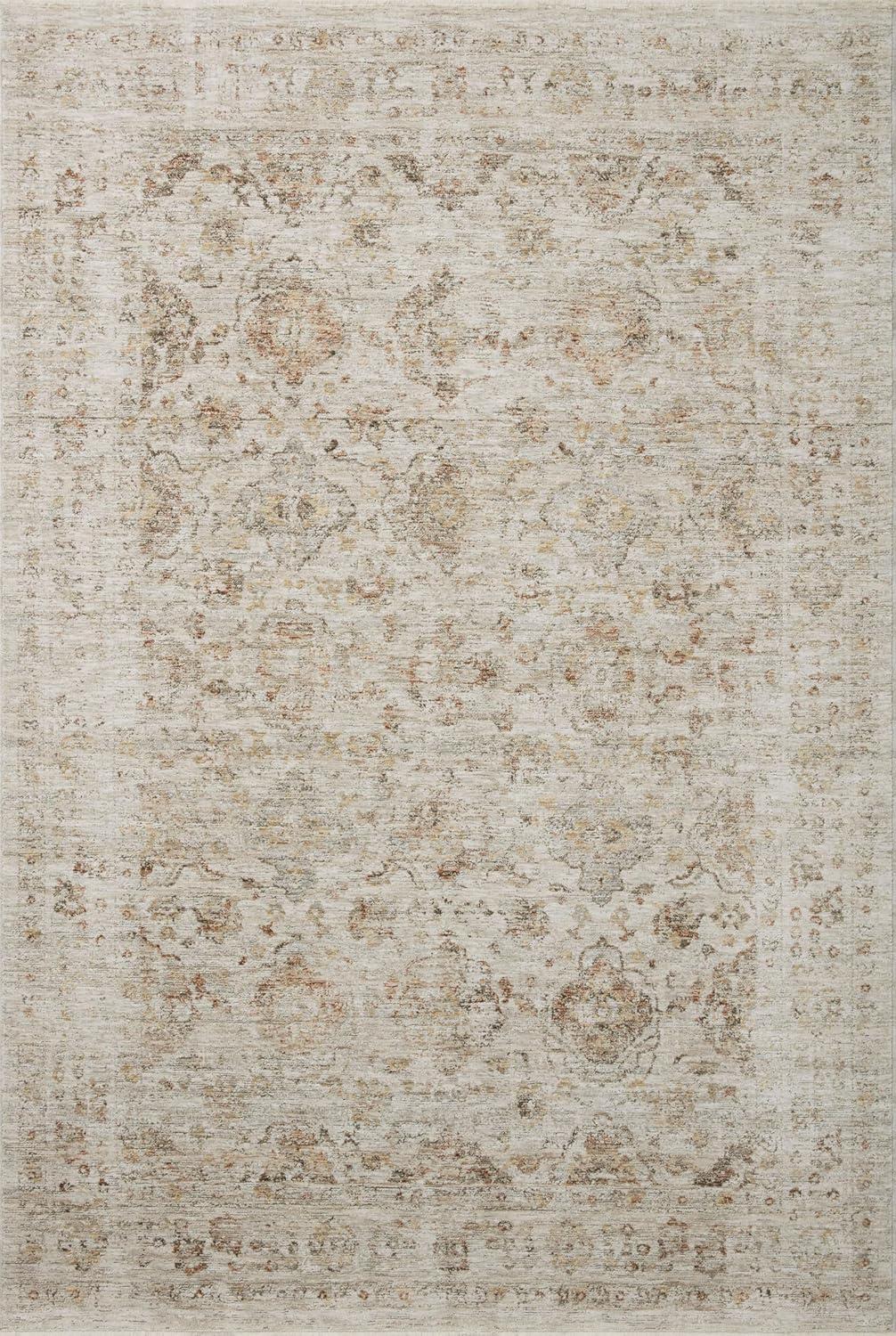 Beige and Spice Vintage-Inspired 11'-6" x 15'-6" Area Rug