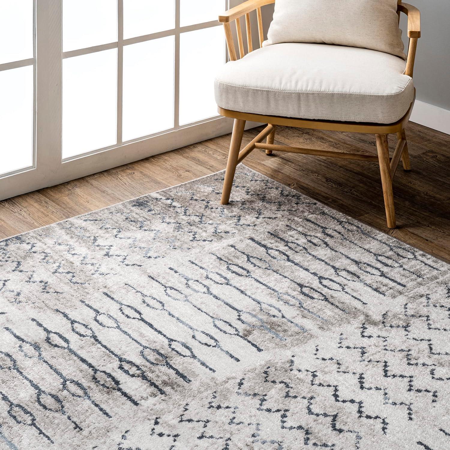 nuLOOM Isla Modern Motif Area Rug, 5' x 8', Blue