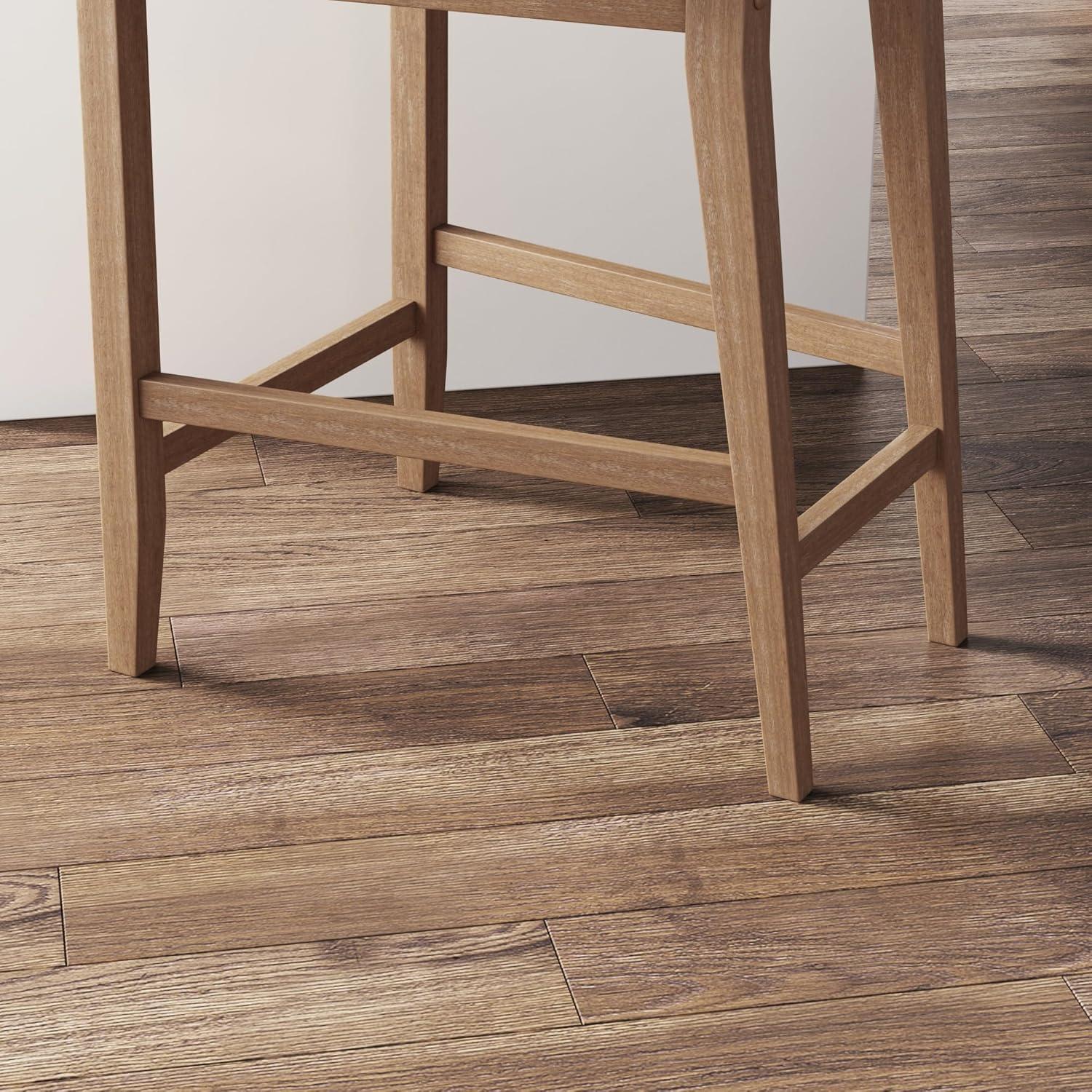 Nathan James Upholstered Wooden Stool