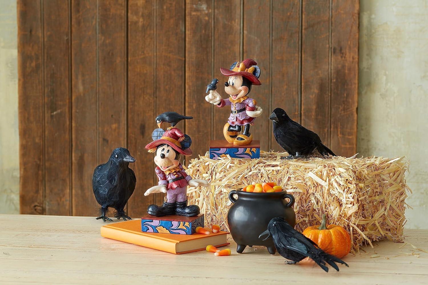 Enesco Jim Shore Disney Traditions Halloween Scarecrow Mickey Mouse Figurine, 7.625 Inch, Multicolor