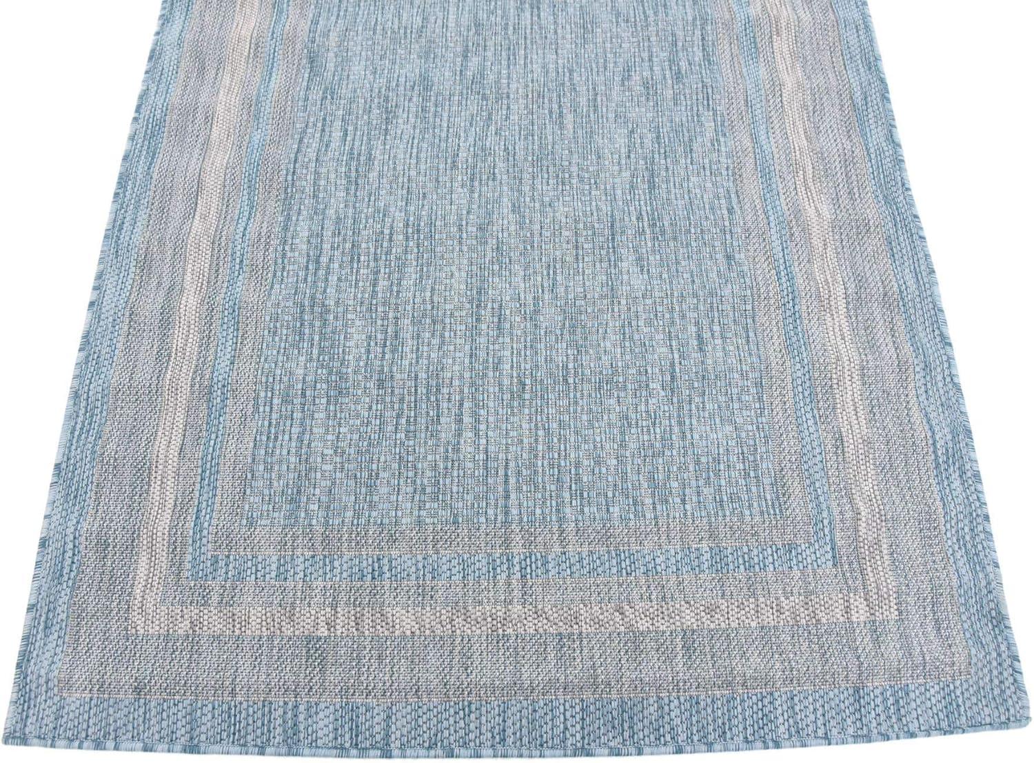 Unique Loom Outdoor Border Soft Border Border Woven Area Rug