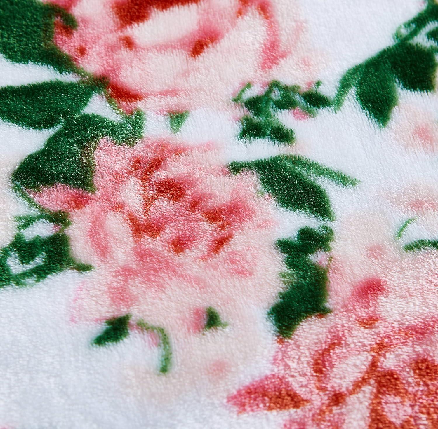 Blooming Roses Ultra-Soft Plush Fleece Throw 50 x 70