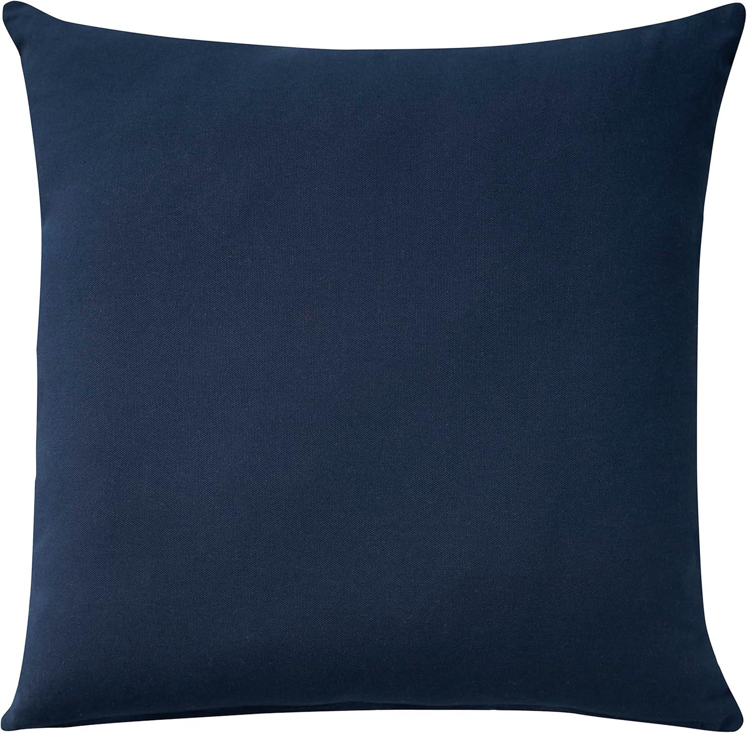 Nourison Life Styles Embroidered Flowers Navy 20" x 20" Throw Pillow Cover