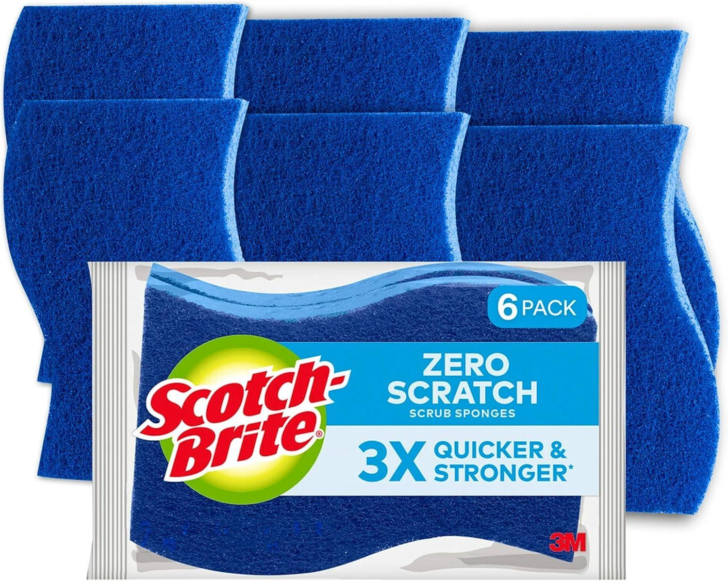 Scotch-Brite Zero-Scratch Scrub Sponges - 6ct