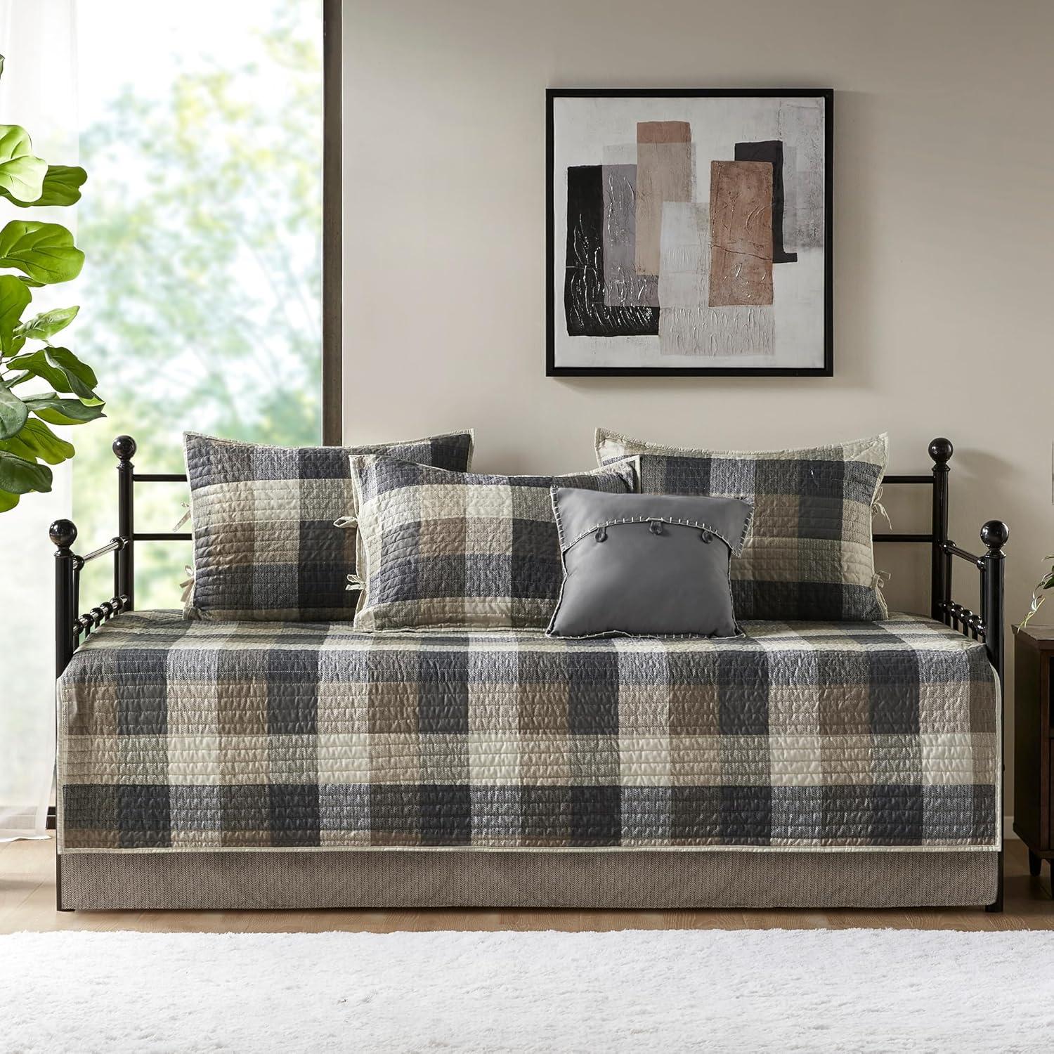 Ridge 3 Piece Reversible Plaid Daybed Cover Set