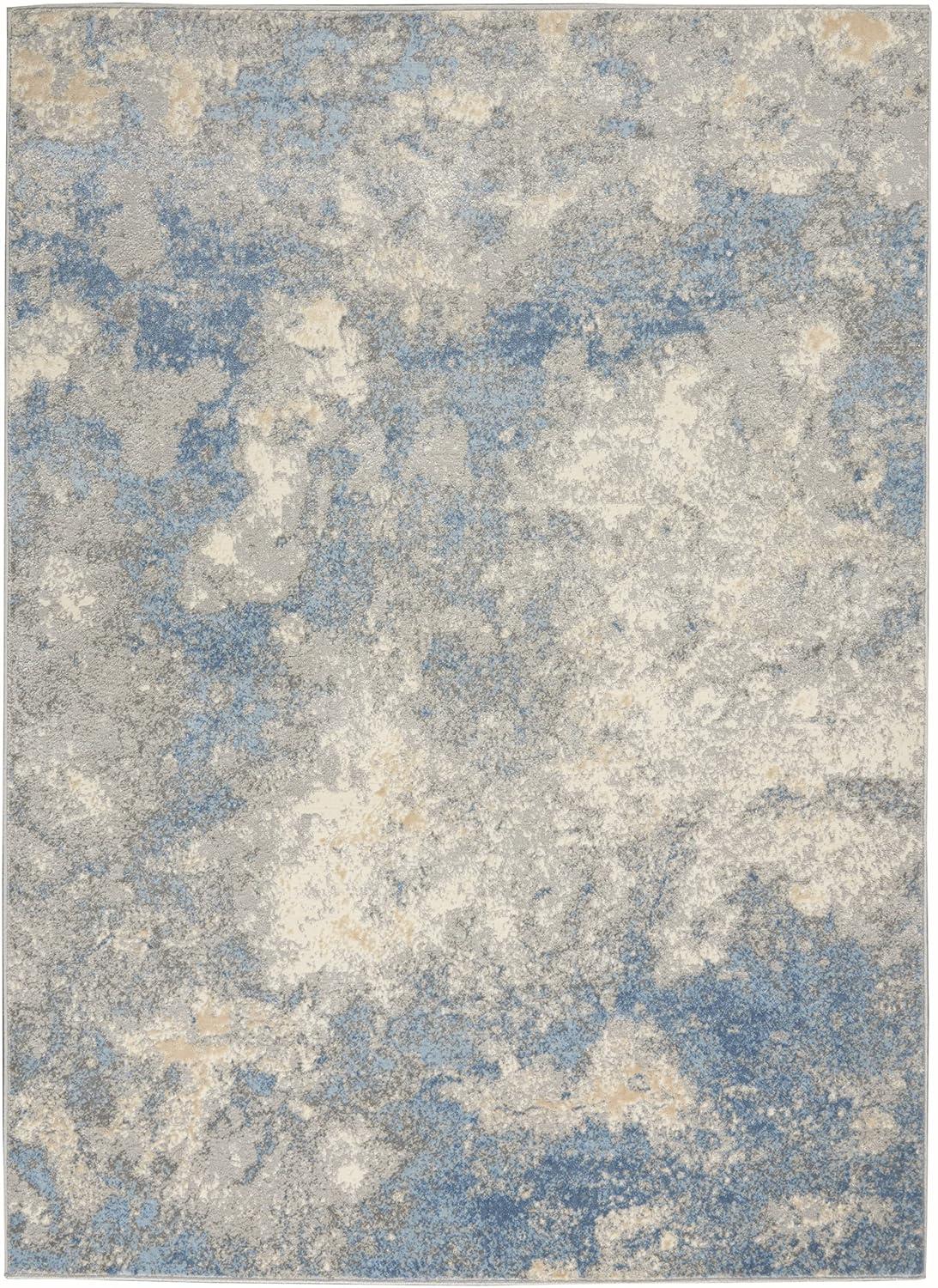 Inspire Me Home Decor Joli Ivory Blue 5'3" x 7'3" Area Rug 099446764621