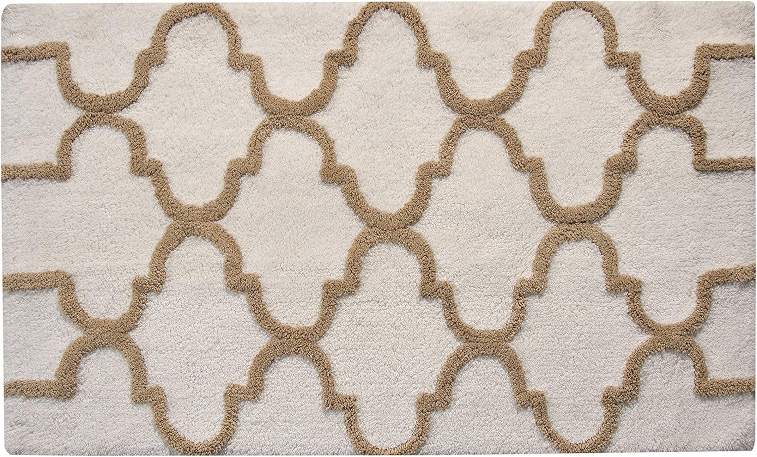 Saffron Fabs Bath Rug, Geomatric Pattern, Assorted Colors and Sizes