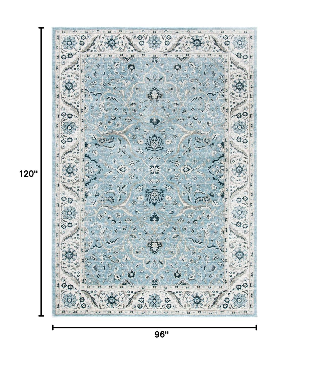 Isabella ISA912 Power Loomed Area Rug - Light Blue/Cream - 8'x10' - Safavieh.