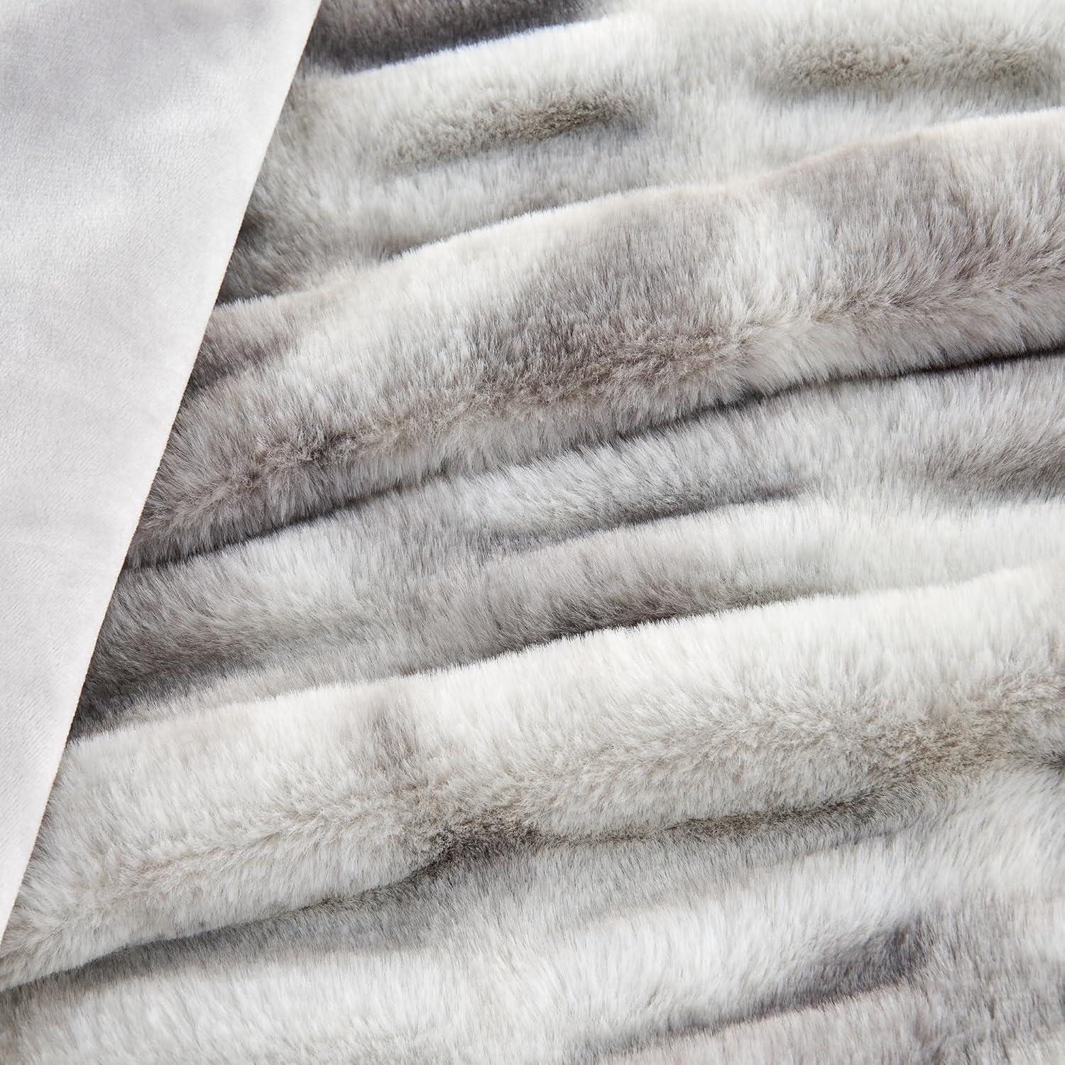 50" x 60" Reversible Faux Fur Throw Blanket - Great Bay Home