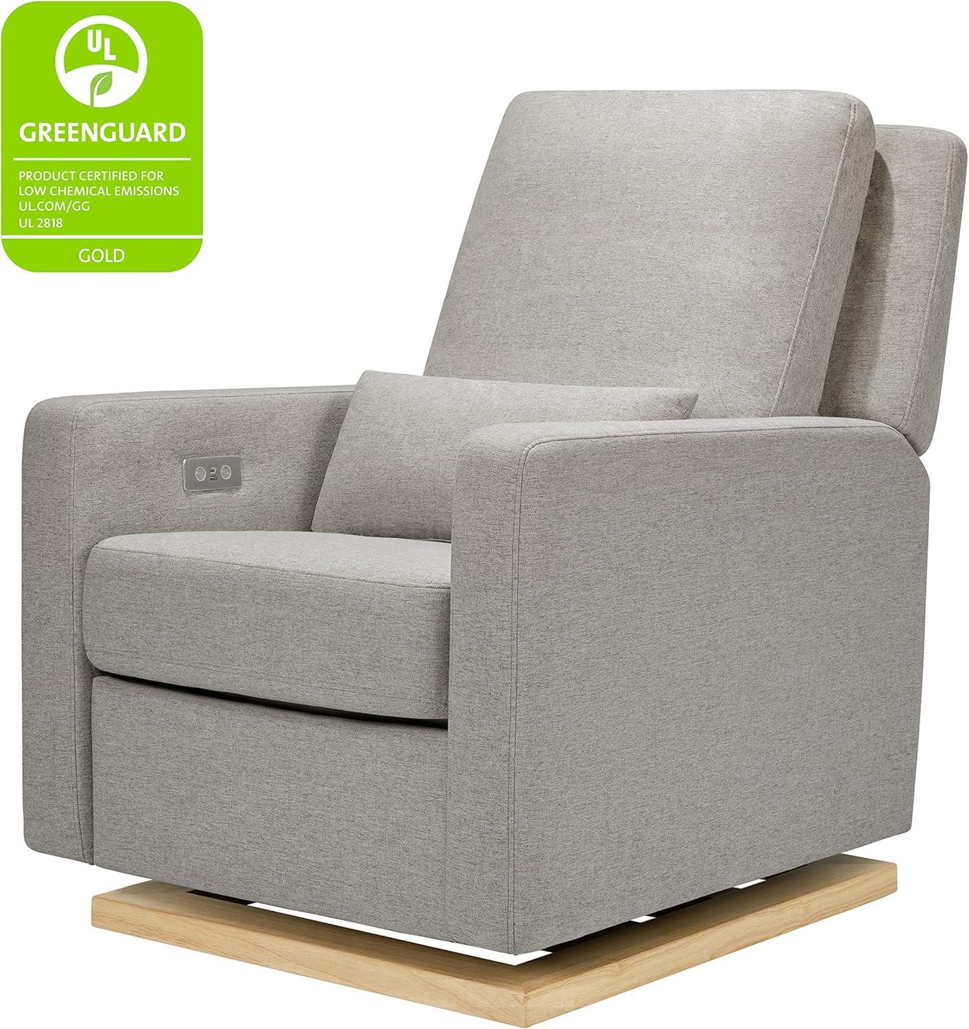 Sigi 34" Performance Grey Eco-Weave Electronic Recliner with USB