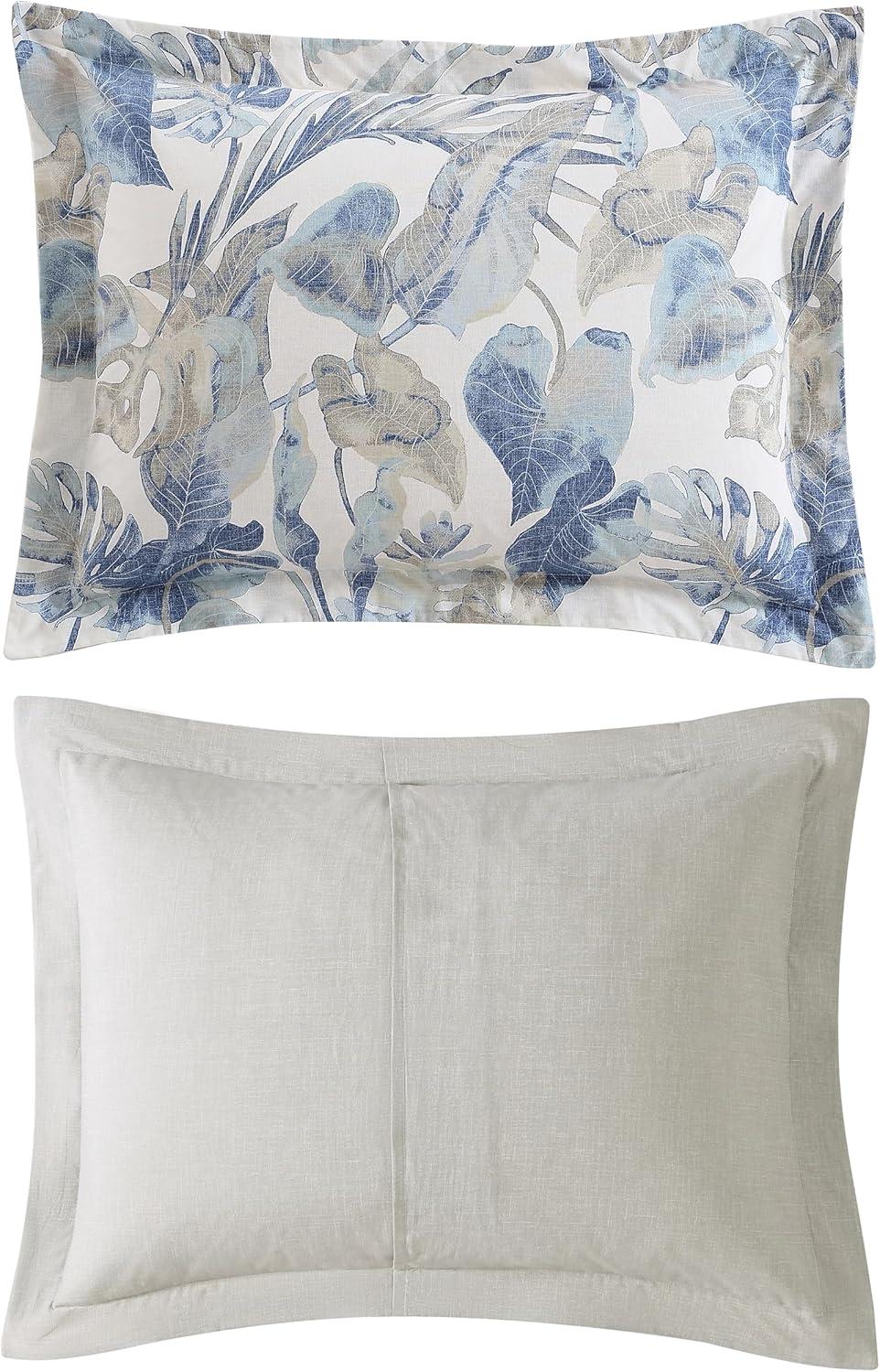 Tommy Bahama Home Tommy Bahama Raw Coast Blue Cotton 5 Piece Comforter Bonus Set