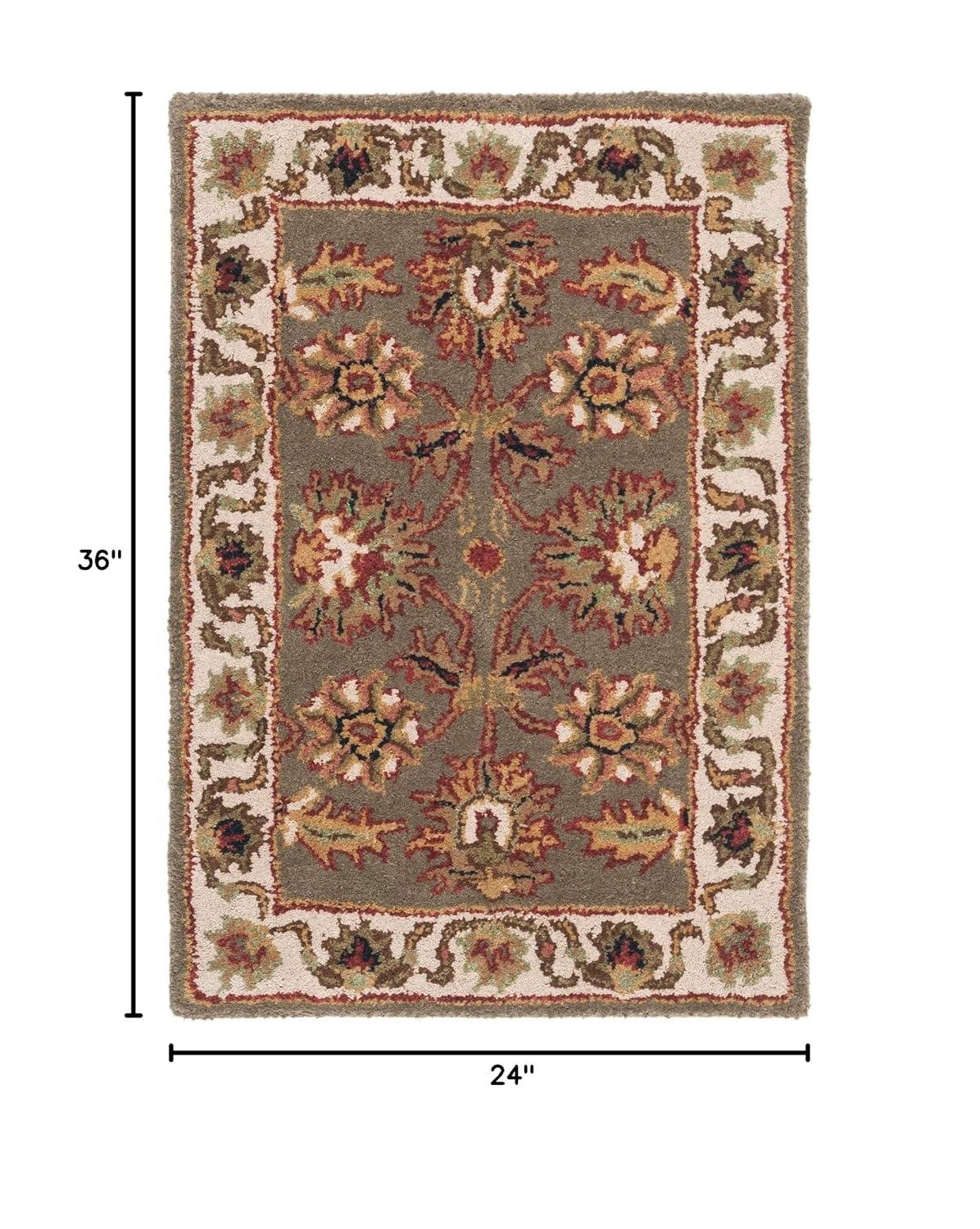 Classic CL359 Hand Tufted Accent Rug - Celadon/Ivory - 2'x3' - Safavieh.