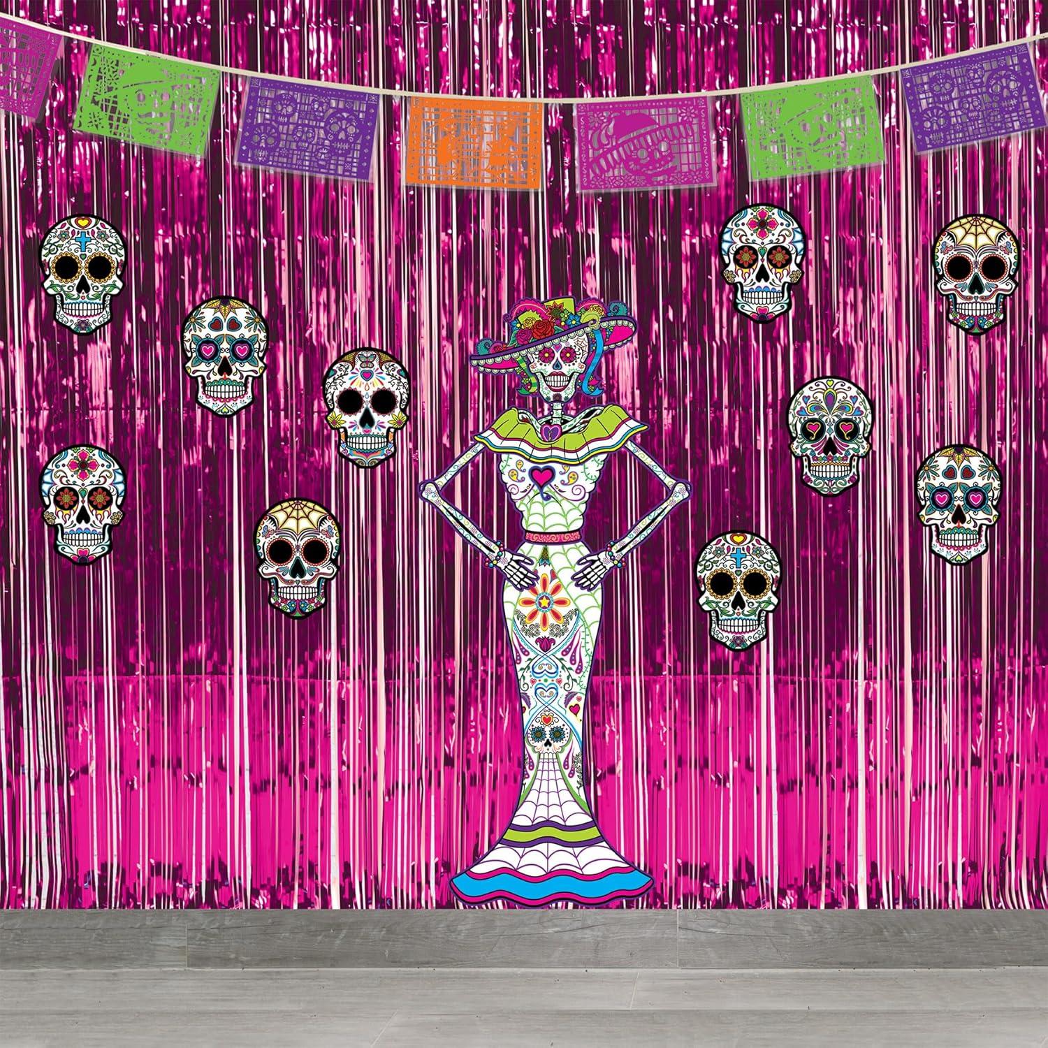 The Beistle Company Paper Day Of The Dead Photo Props