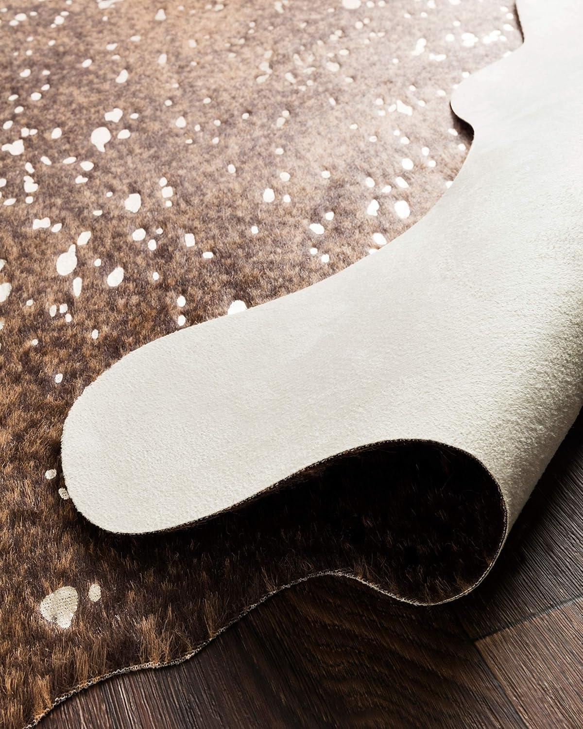 Loloi II Bryce Faux Cowhide Walnut / Champagne Area Rug