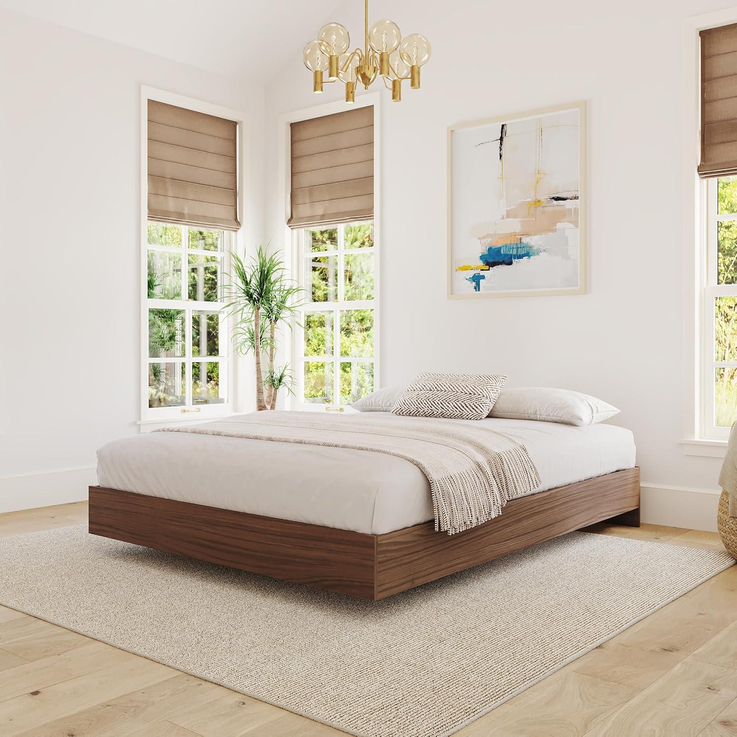 Homestock Country Cottage 345431 Full Size Platform Bed, Walnut