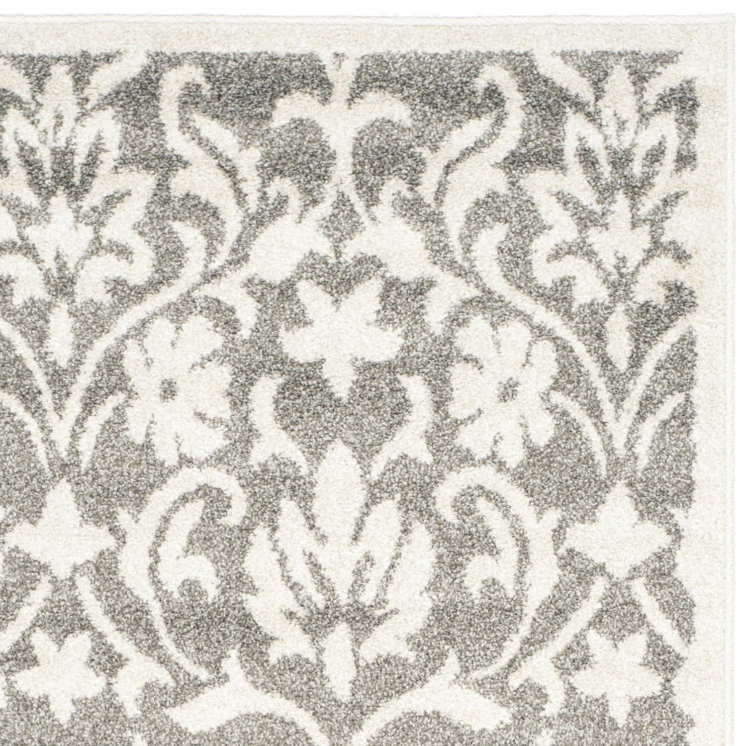 Amherst AMT424 Power Loomed Indoor Runner Rug - Dark Grey/Beige - 2'3"x9' - Safavieh