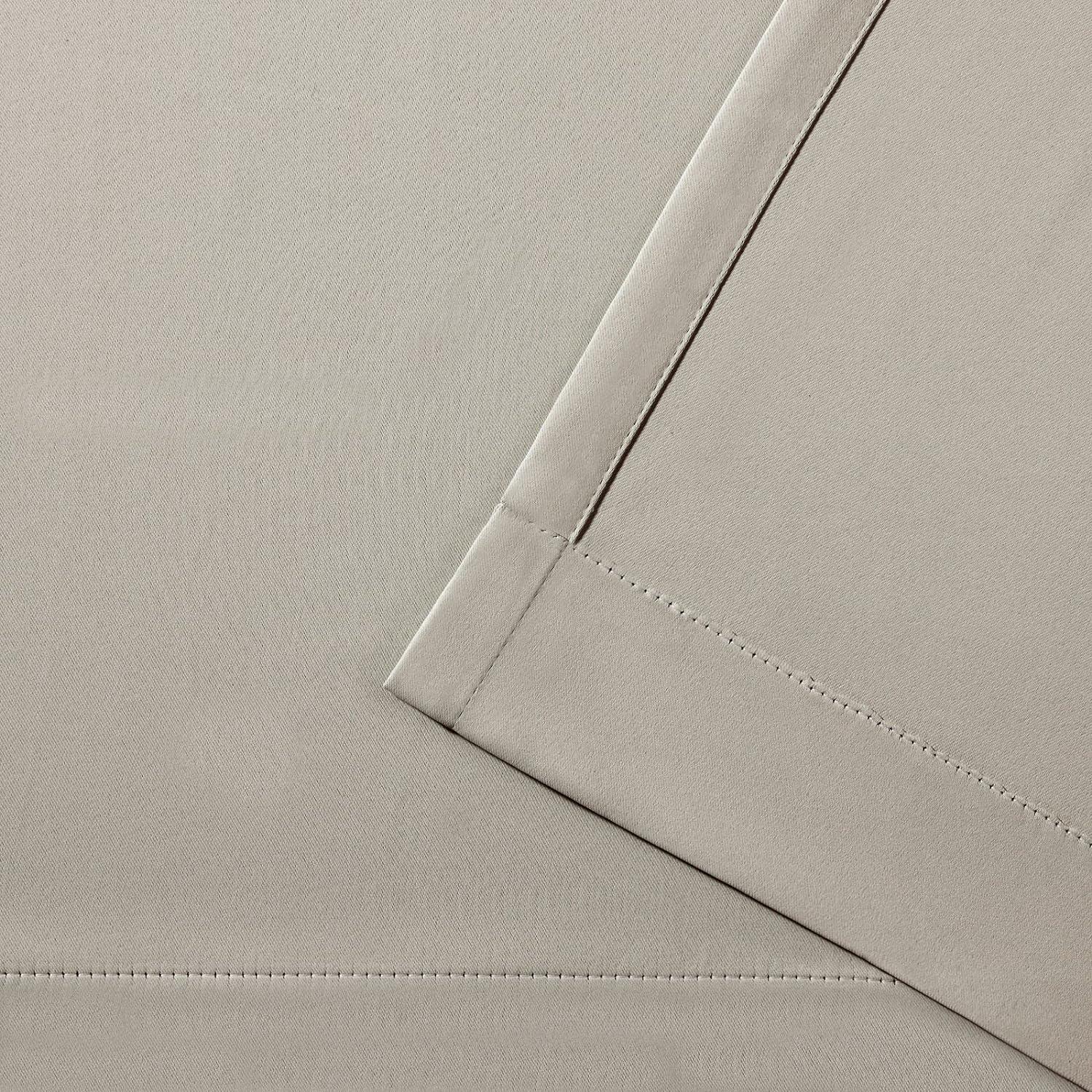 Linen Blackout Grommet Top Curtain Panels, 52" x 96"