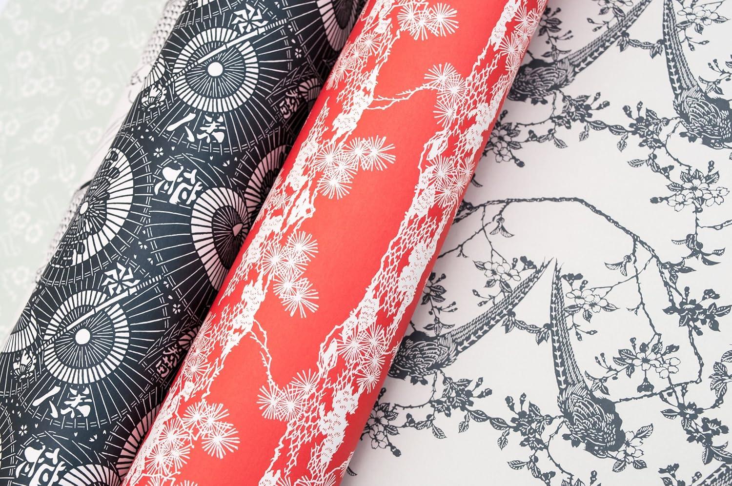 Japanese Patterns Blue and Beige High-Quality Gift Paper Book