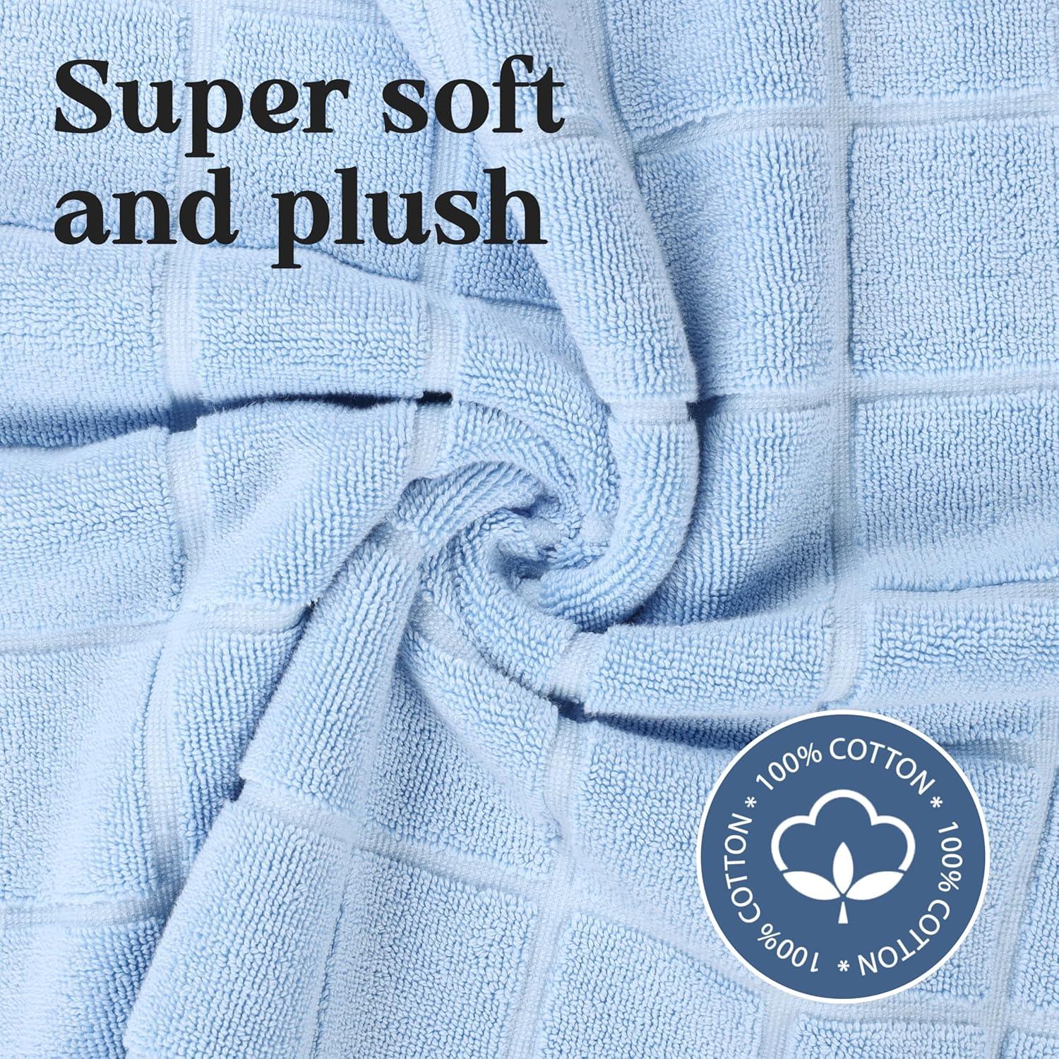 Superior Nora Cotton Terry Solid Absorbent Thick Checkered Washable Bath Mat Set Of 2 | AllModern