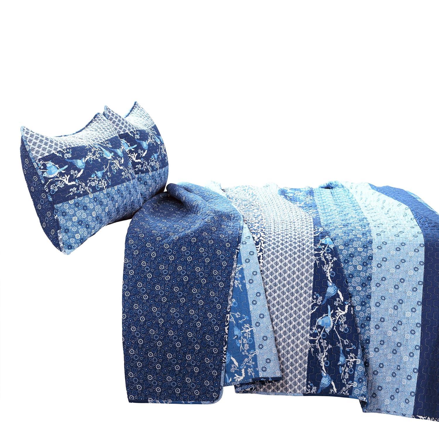 Lush Decor Royal Empire Cotton Reversible 3 Piece Quilt Set