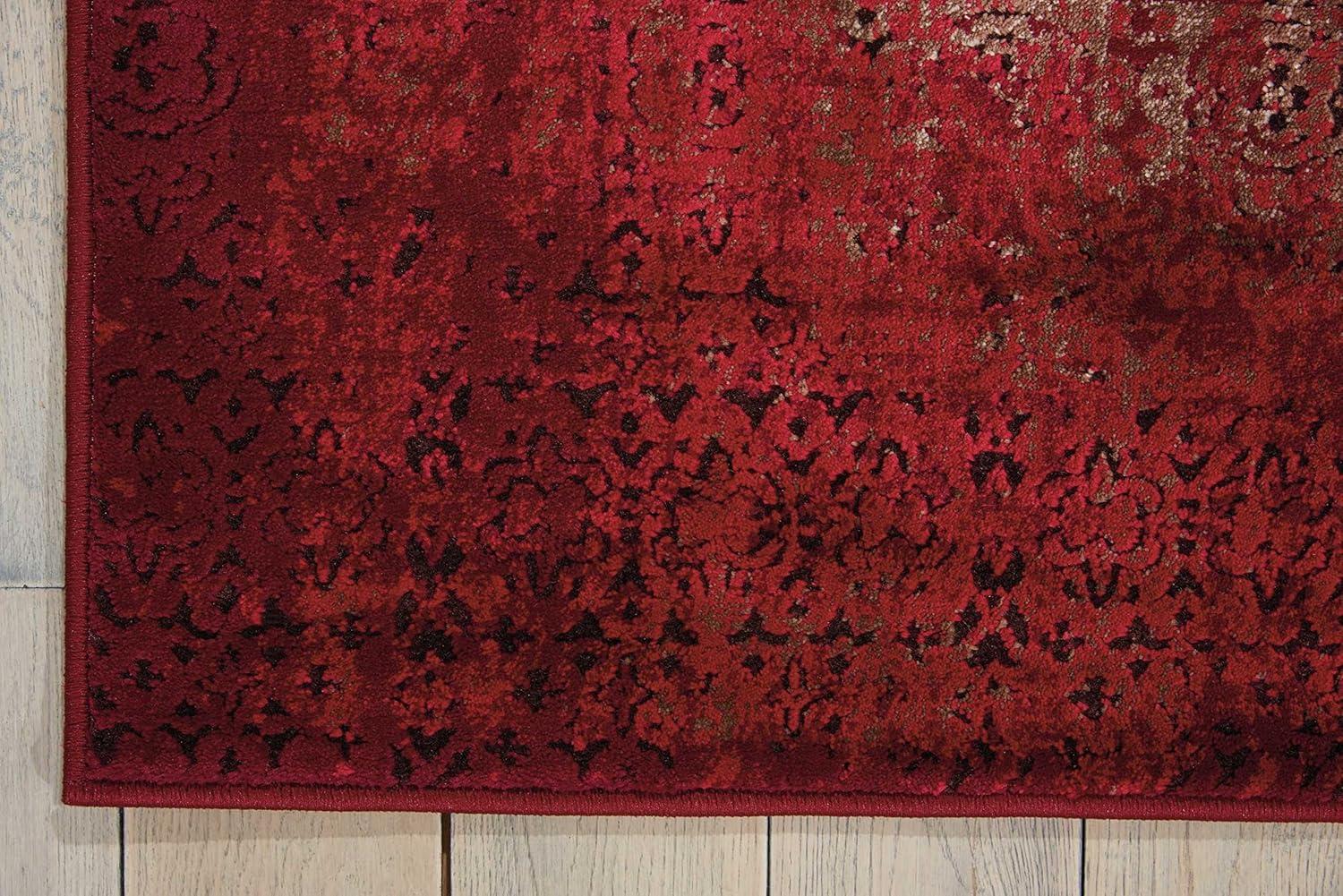 Nourison Karma KRM01 Red Area Rug 3'9" x 5'9"