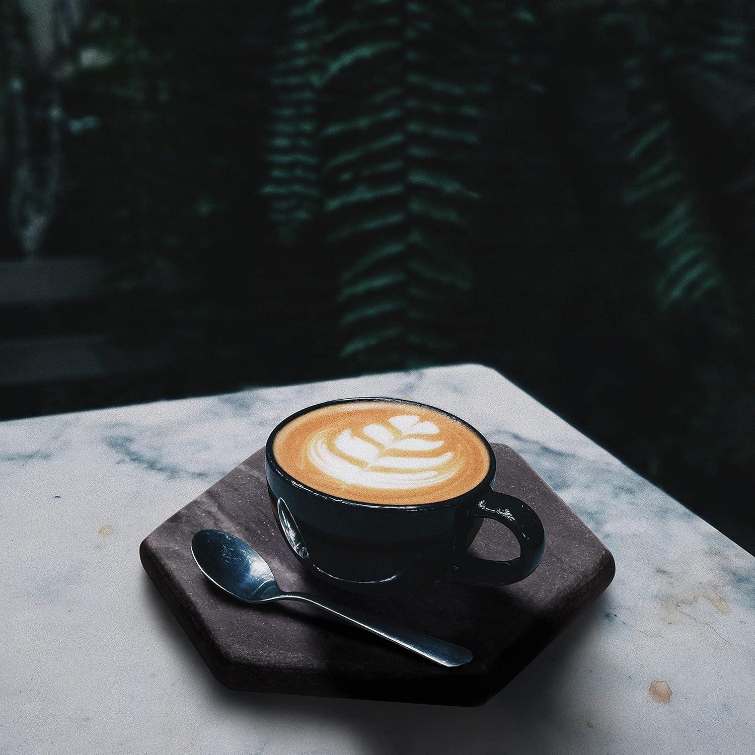 Mercer41 Raniyha Marble Round Coaster 4-Pack