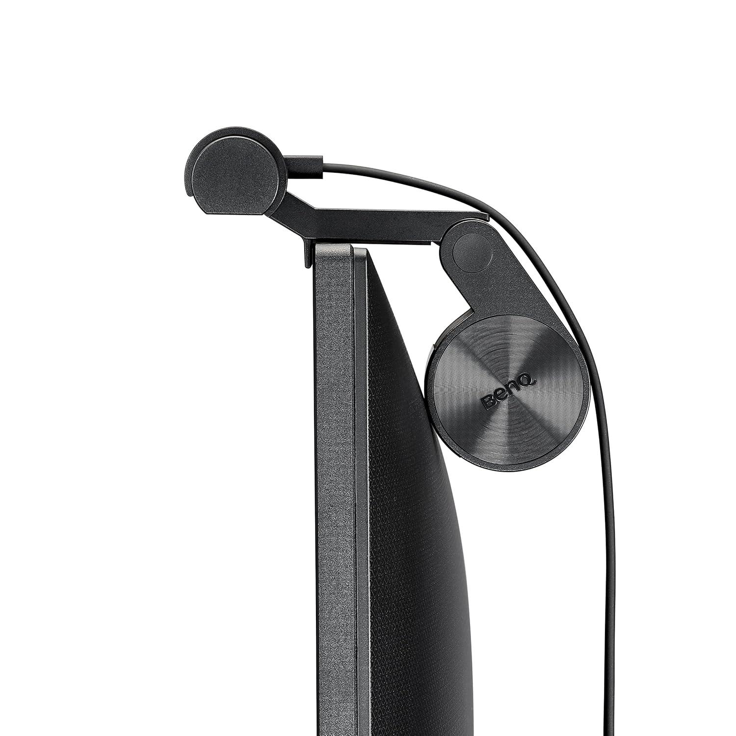 BenQ ScreenBar e-Reading LED Task Lamp with Auto-Dimming and Hue Adjustment Features, Matte Black USB Powered Office Lamp (ScreenBar_Black)