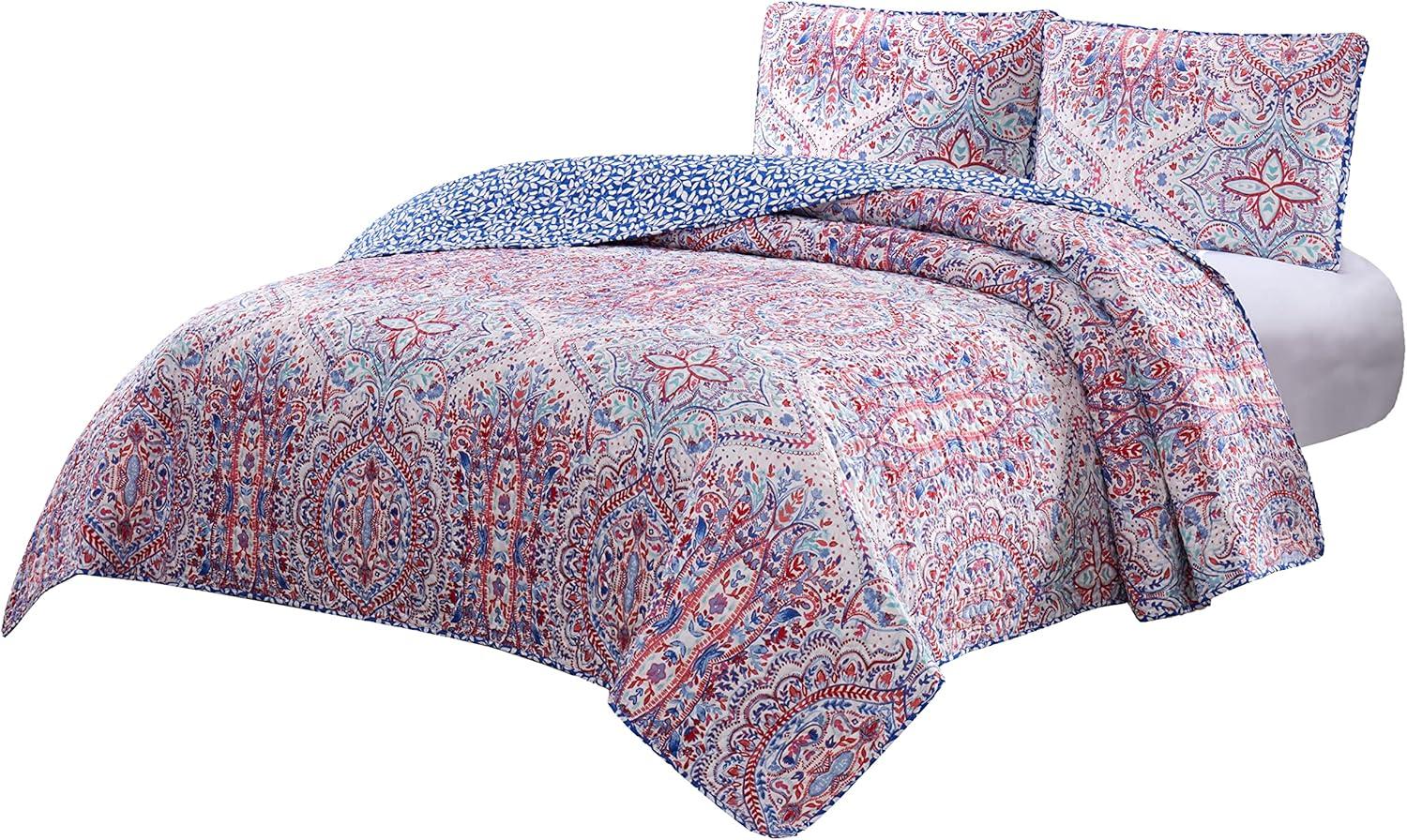 Boho Living Salvador King 3-Piece Quilt Set, King, Multi
