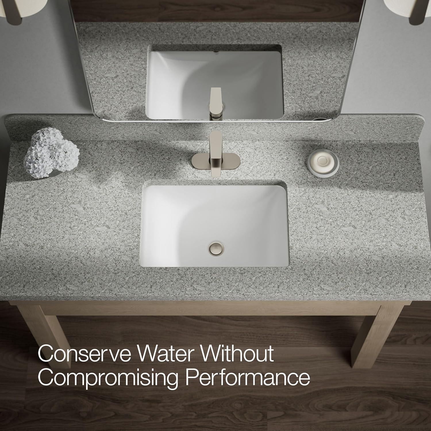 Hint Single-Handle Bathroom Sink Faucet with Escutcheon and Pop-Up Drain, 1.2 GPM