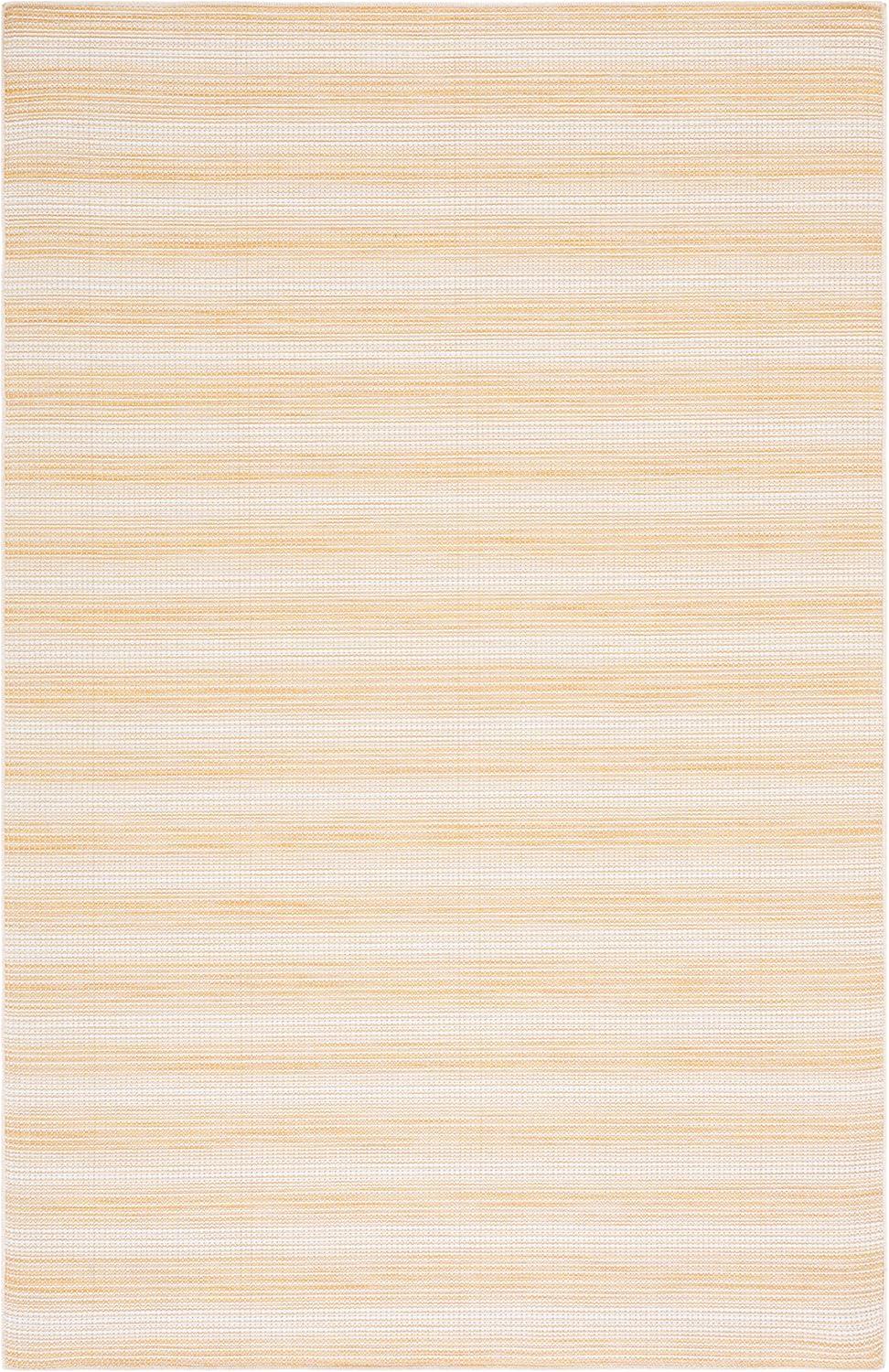 Hampton Yellow Rectangular Synthetic Indoor/Outdoor Rug 4' x 6'