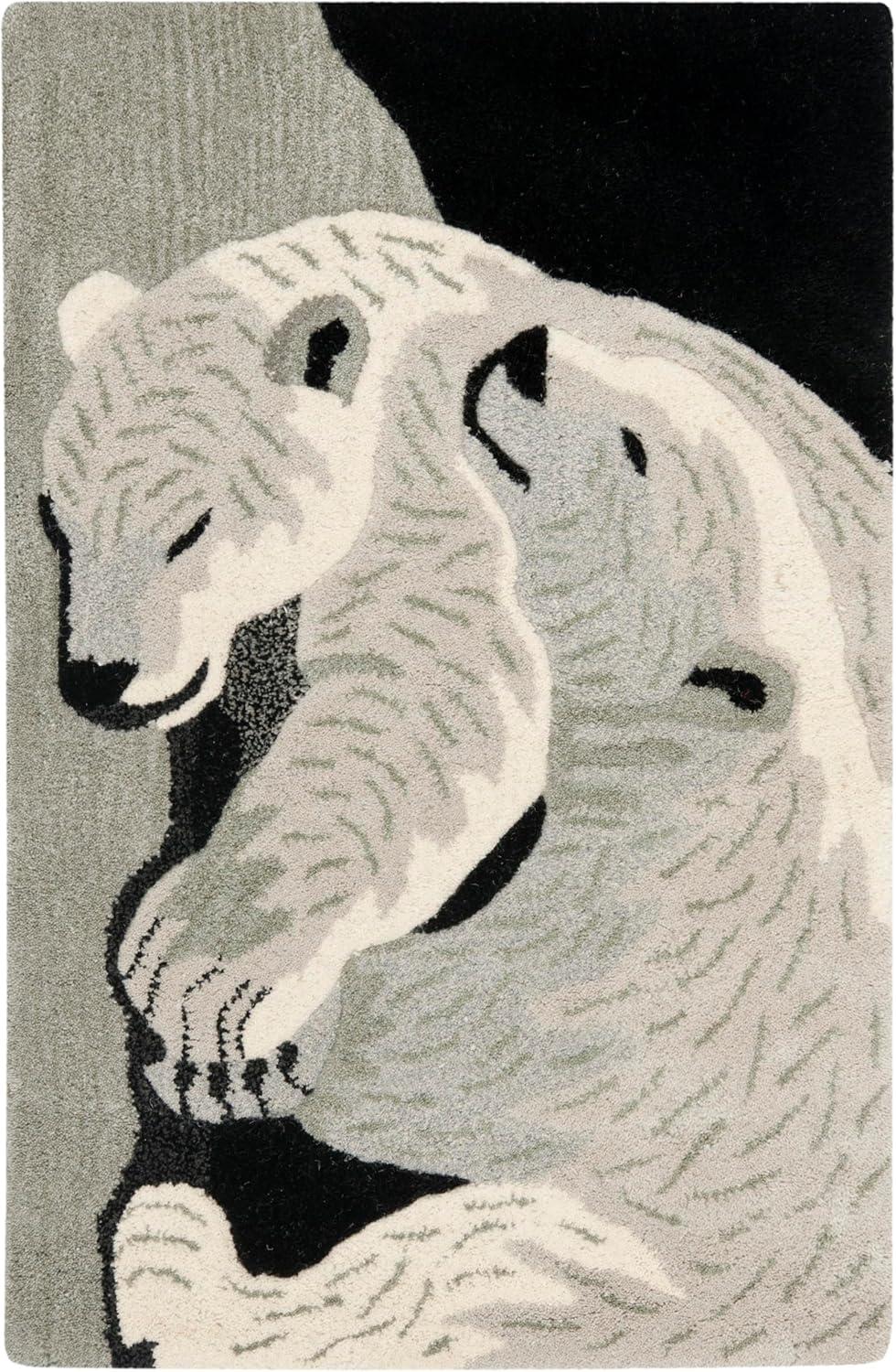 Wilderness Hand Tufted Wool Animal Print Rug