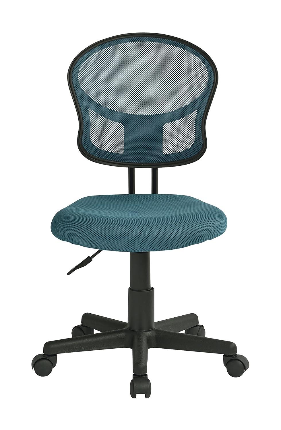Mesh Task Chair Blue - OSP Home Furnishings: Swivel, Lumbar Support, Adjustable Height