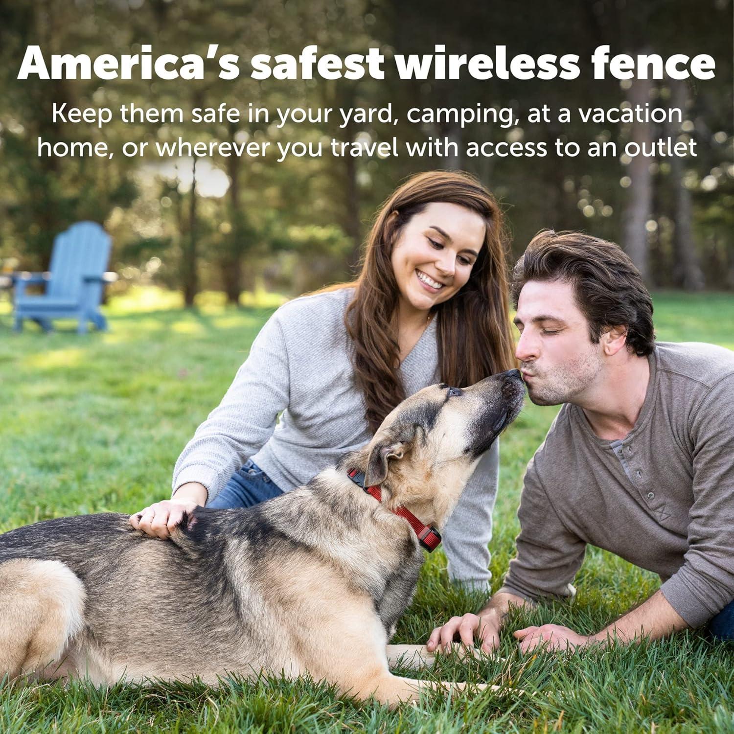 PetSafe Stay and Play Wireless Adjustable Fence for Stubborn Dogs - Black