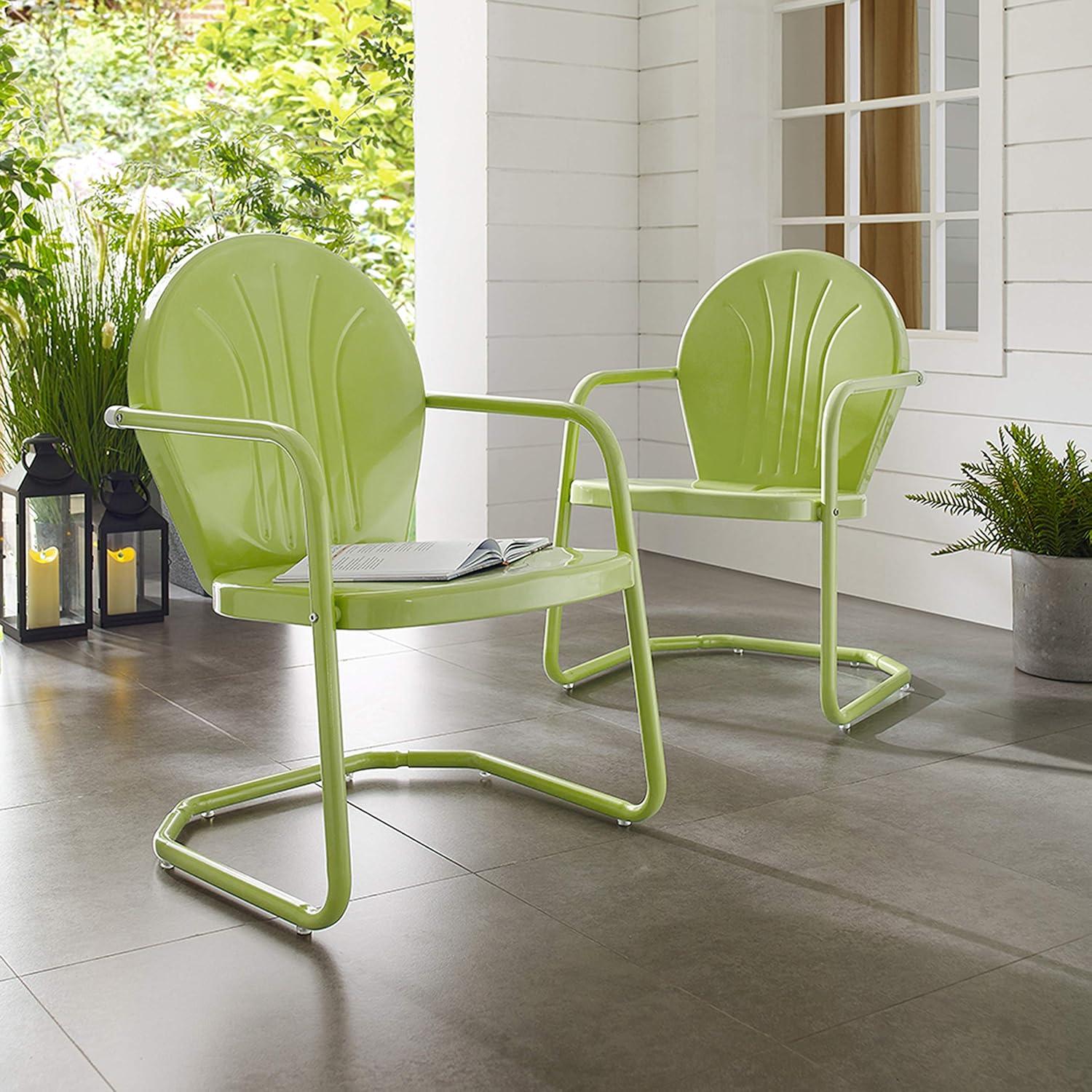 Key Lime Retro Metal Outdoor Lounge Chair