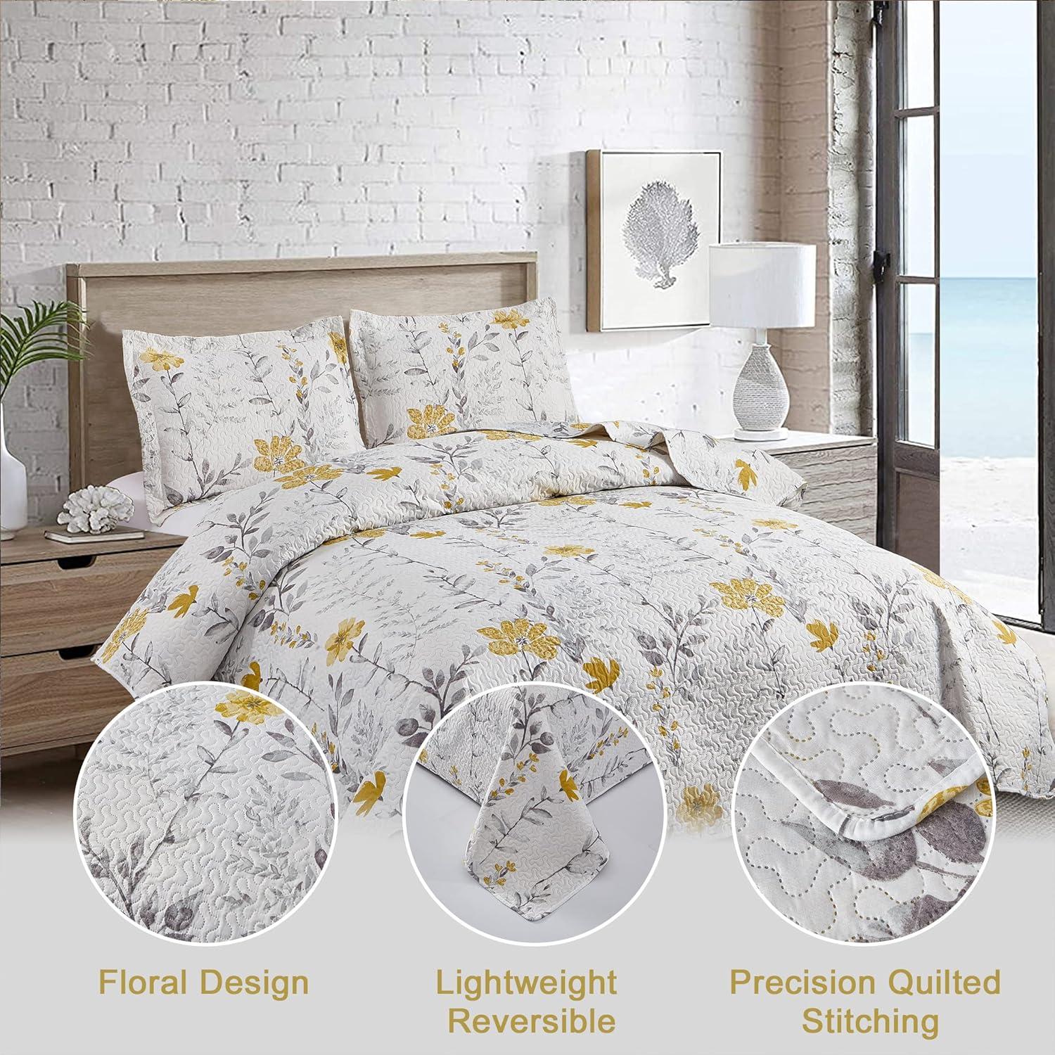 Torre & Tagus Aprile Traditional Floral Quilt Set