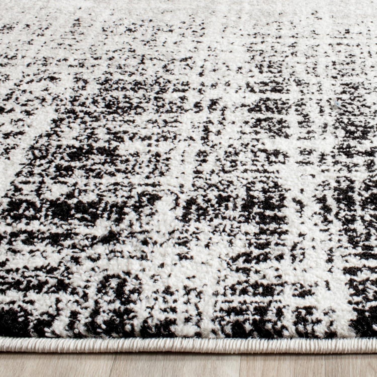 Adirondack ADR116 Machine Made Indoor Area Rug - Silver/Black - 5'-1"x7'-6" - Safavieh