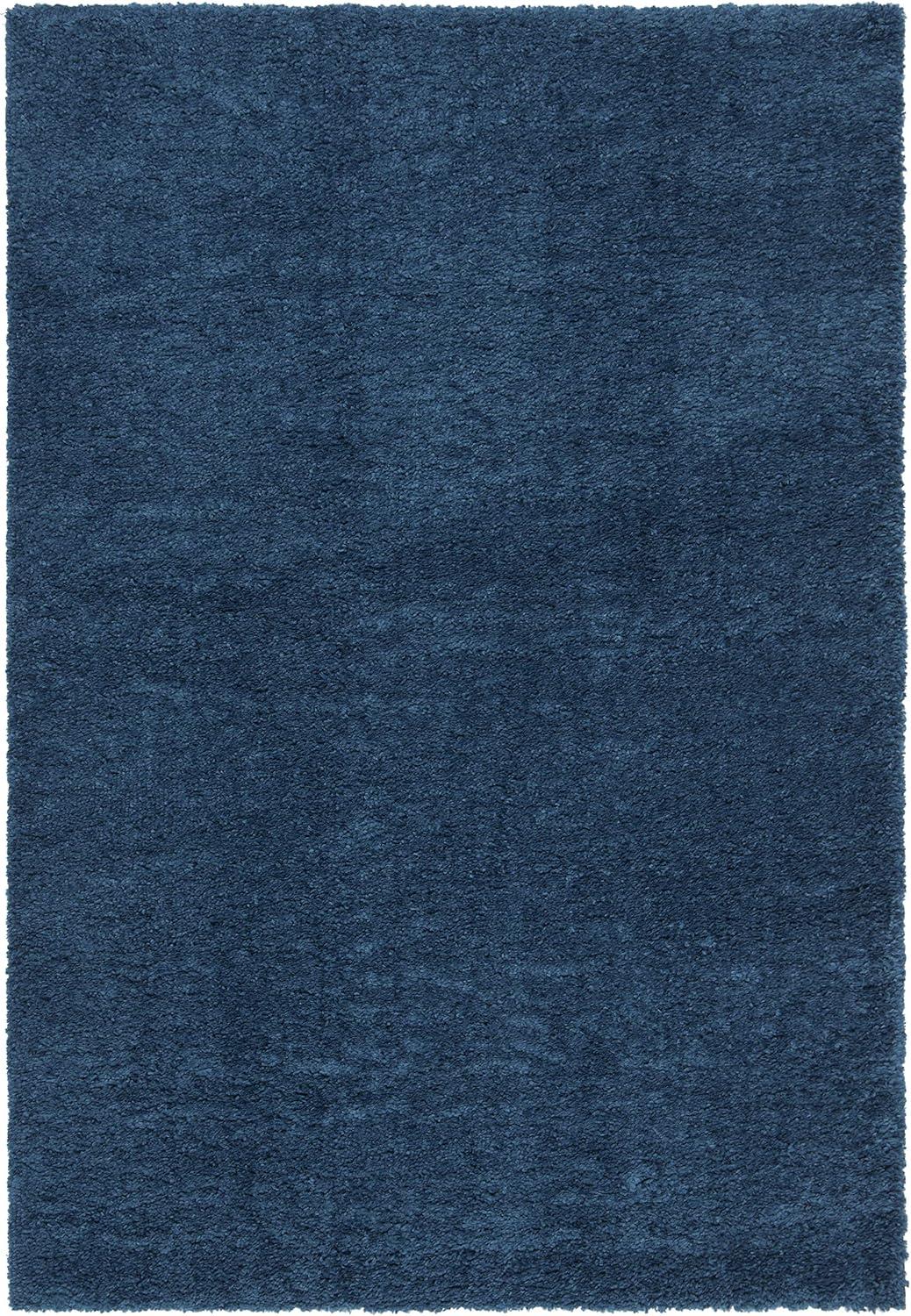August Shag 900 AUG900 Power Loomed Indoor Area Rug - Navy - 5'3"x7'6" - Safavieh