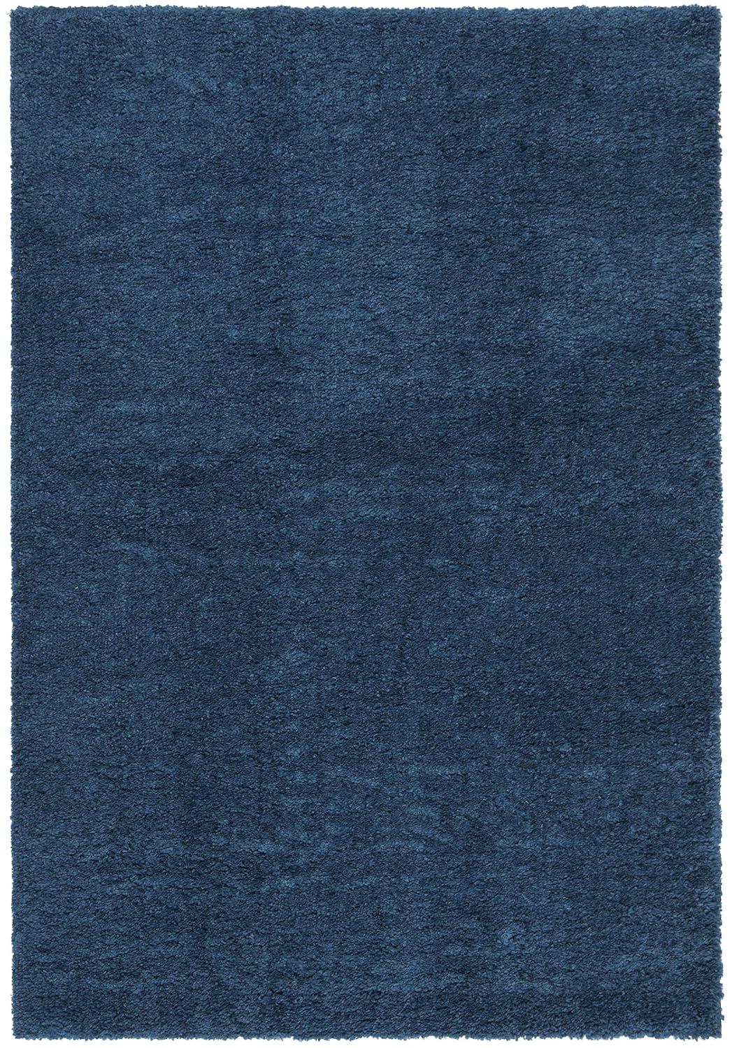 August Shag 900 AUG900 Power Loomed Indoor Area Rug - Navy - 5'3"x7'6" - Safavieh