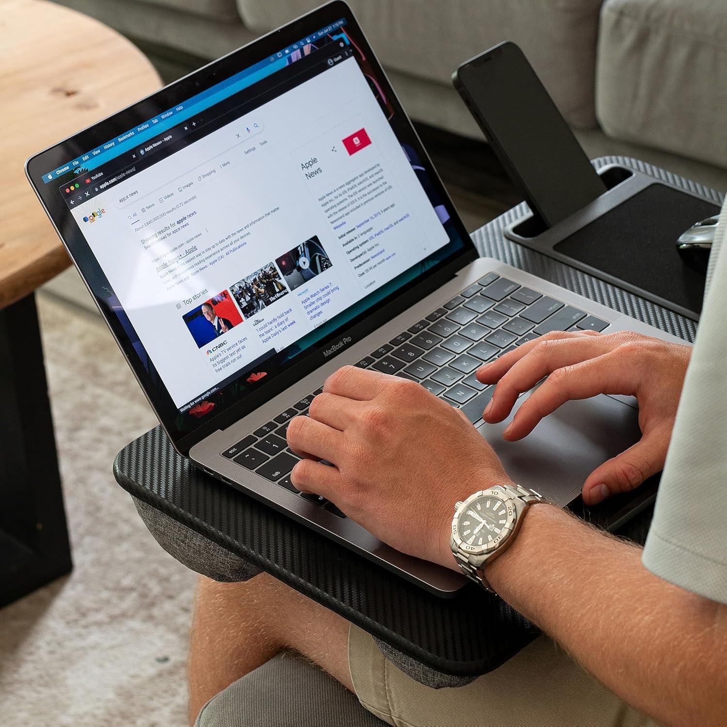 LapGear Home Office Lap Desk, Black Carbon